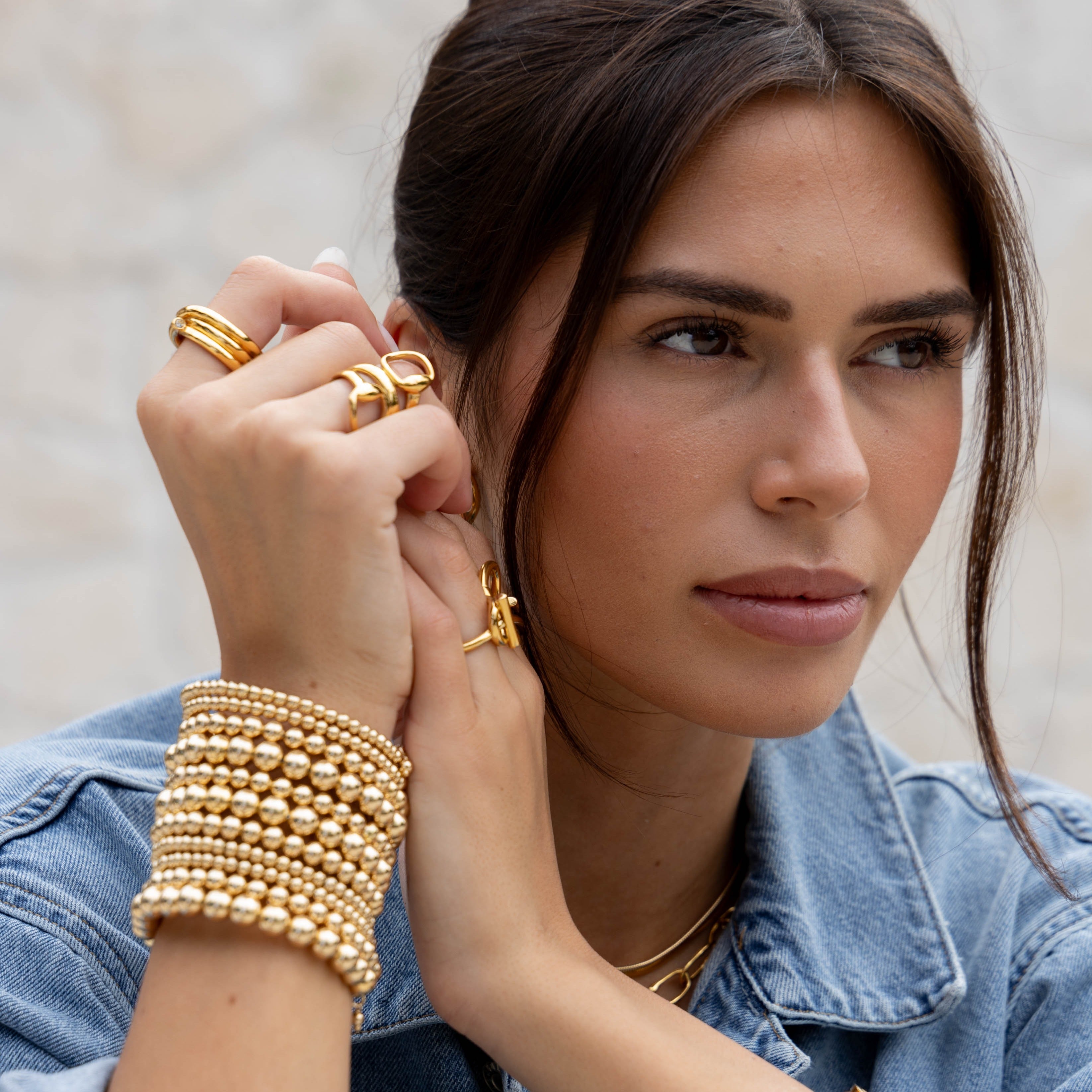 Allison Beaded Wrap Bracelet- 10 Rows Secondary image
