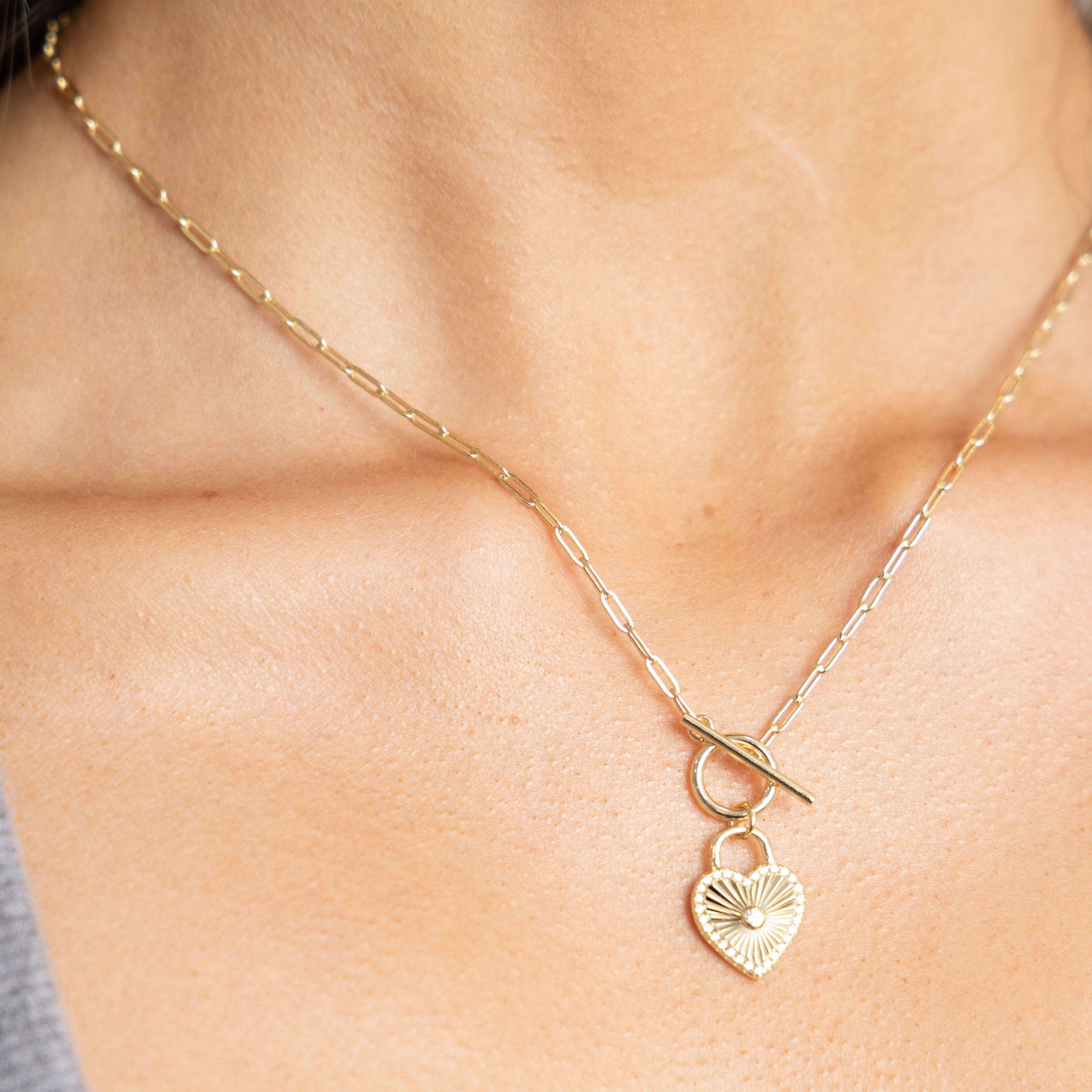Heart Locked Toggle Necklace Secondary image