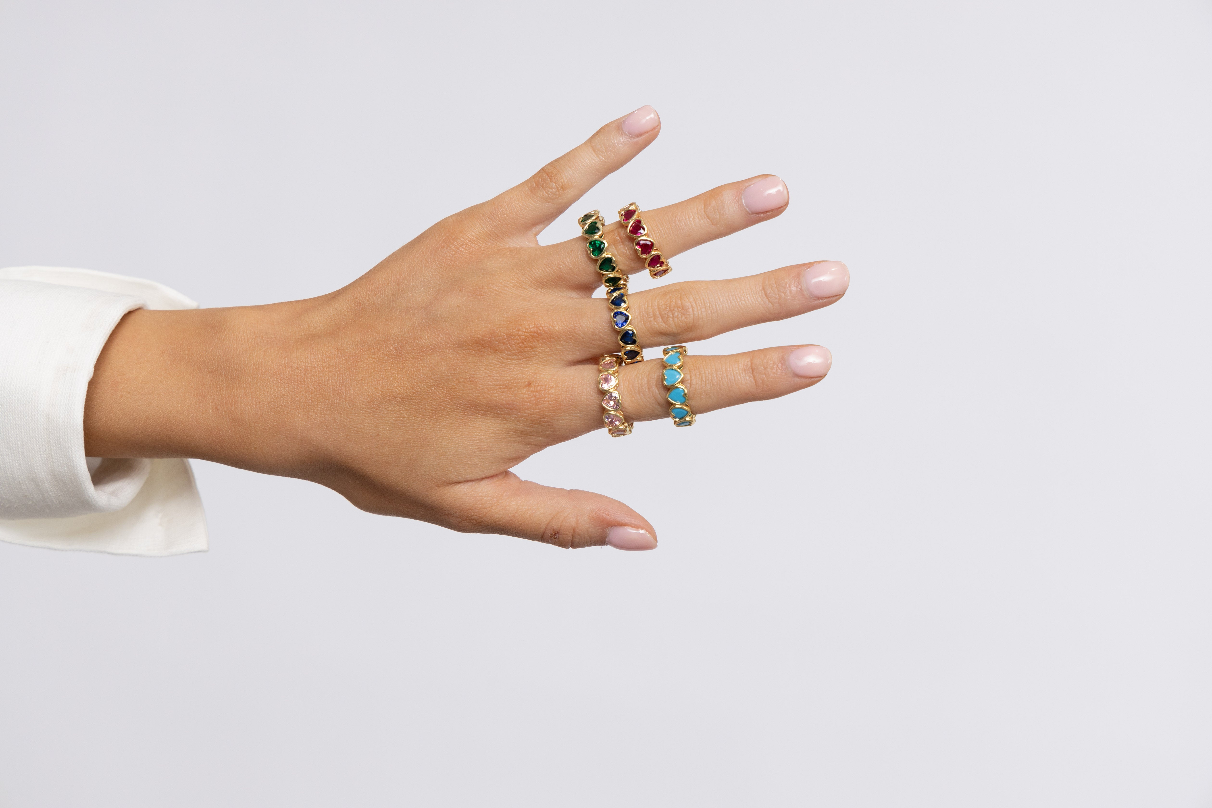 Bezel Heart Ring Turquoise Secondary image