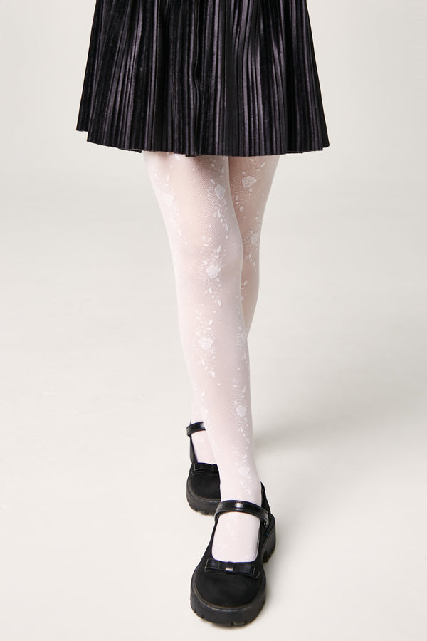 Conte Tights for girls Sofia 20 Den - Floral Pattern