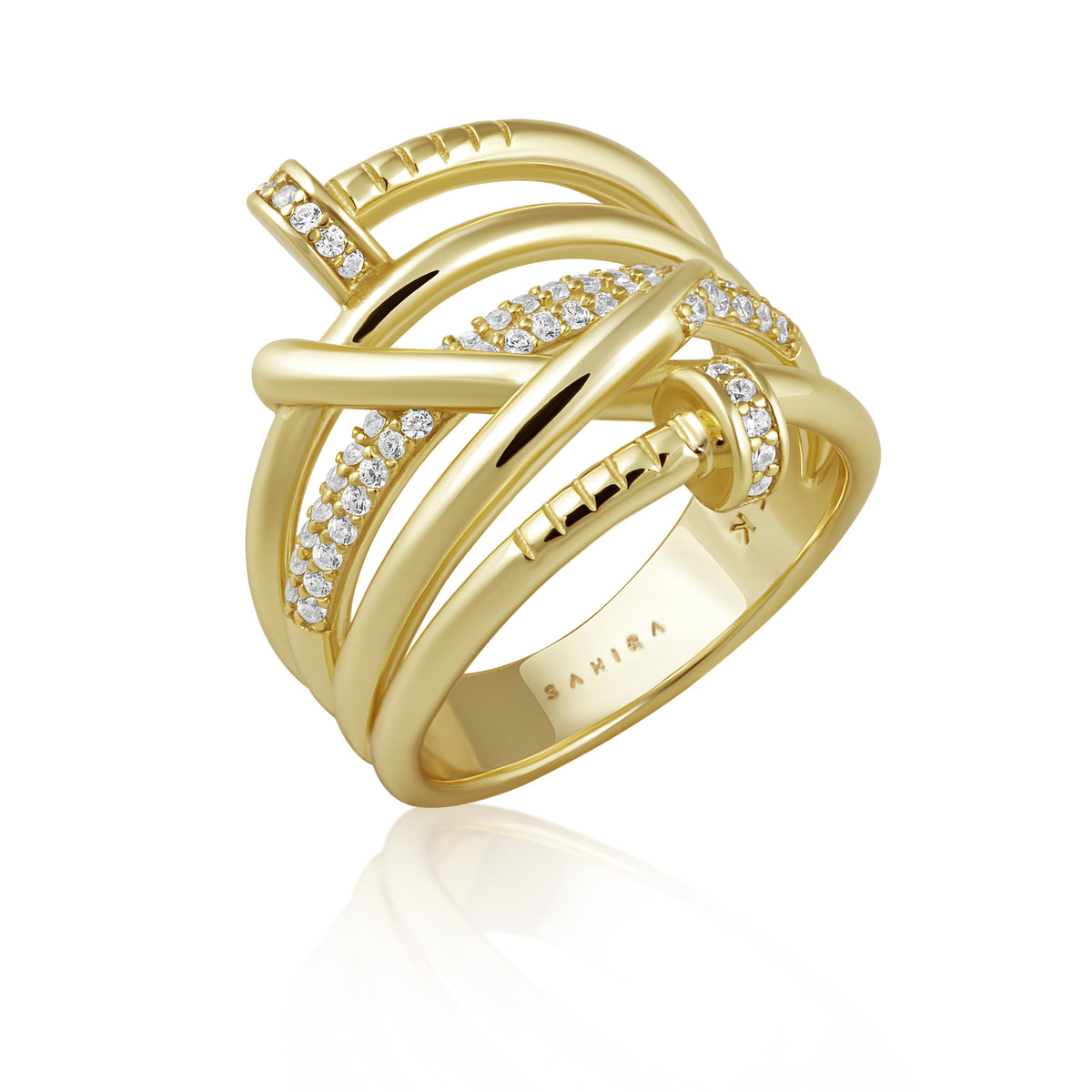 Sabrina Pave Nail Ring Main image