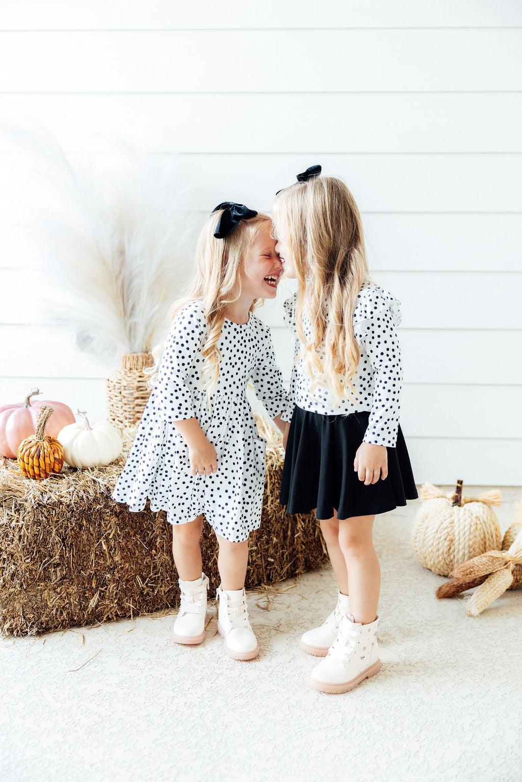 Scattered Dot 3/4 Sleeve Pocket Twirl Dress Secondary image