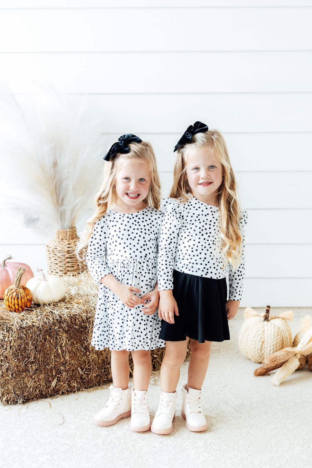 Scattered Dot L/S Ruffle Tee Secondary image