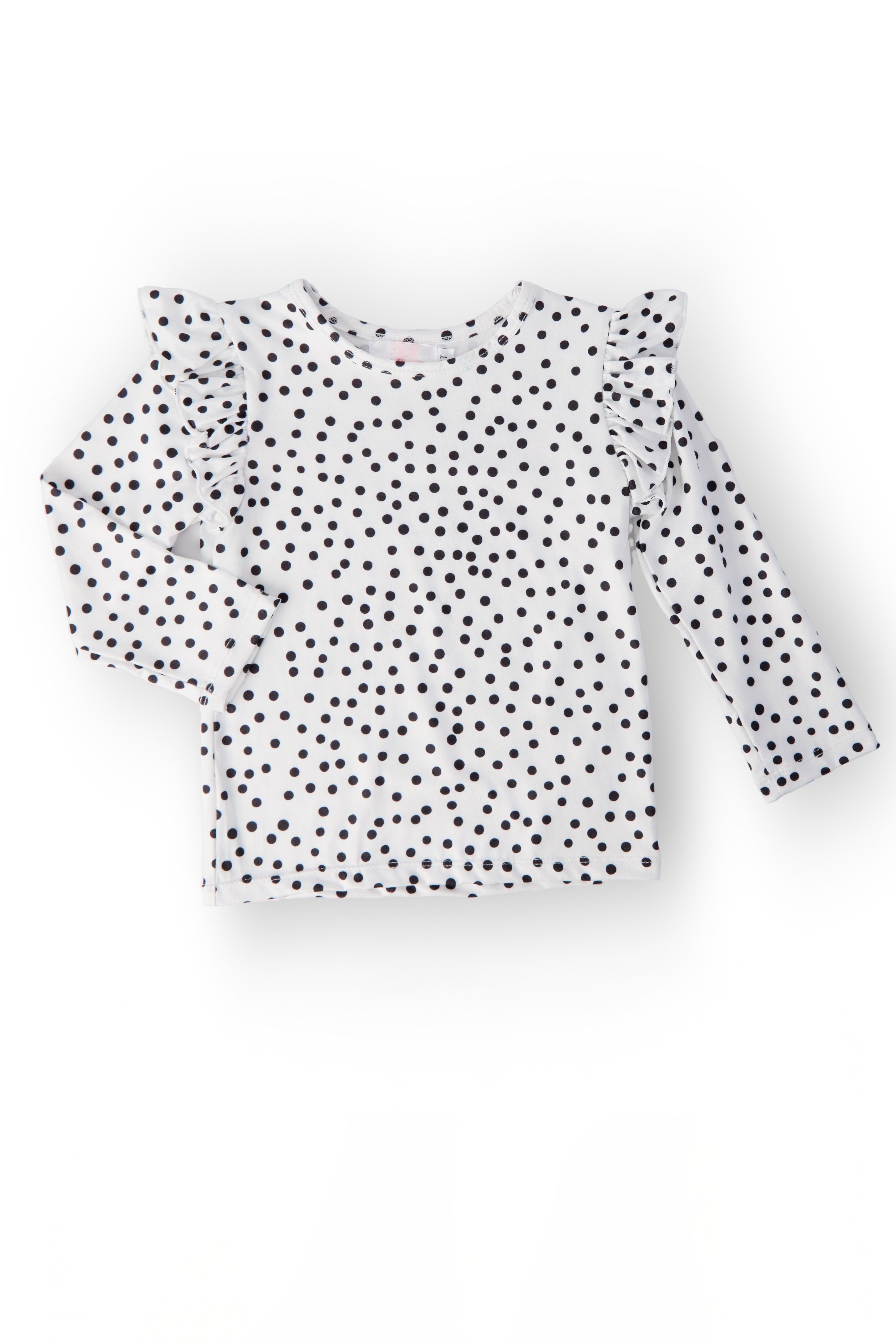 Scattered Dot L/S Ruffle Tee Main image