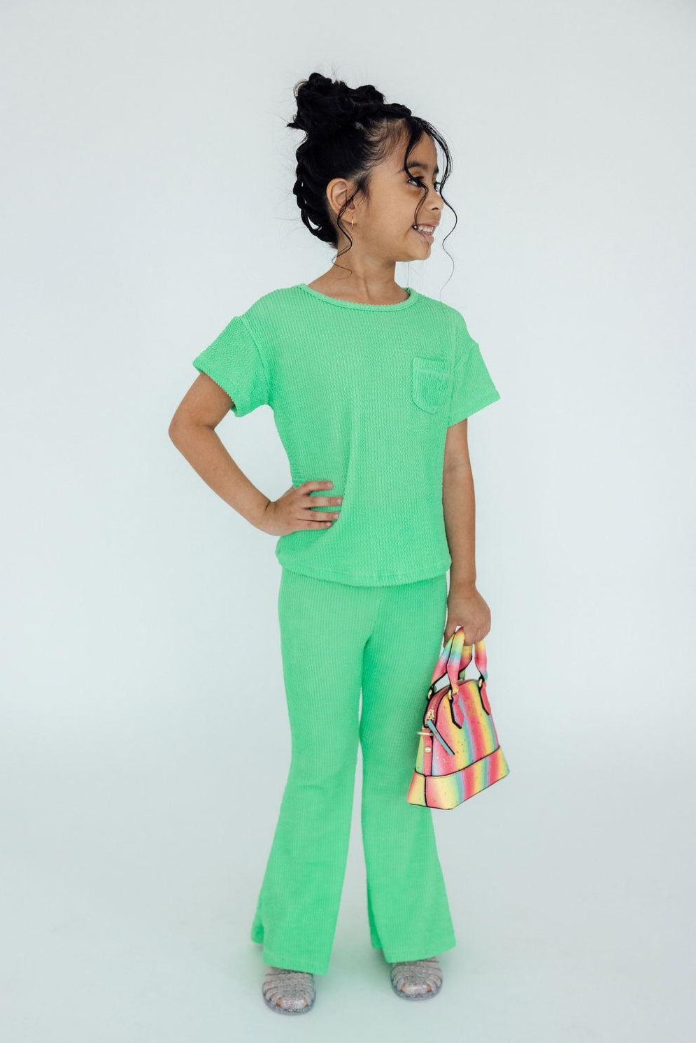 SALE Seafoam Green Scrunchy Bells Secondary image