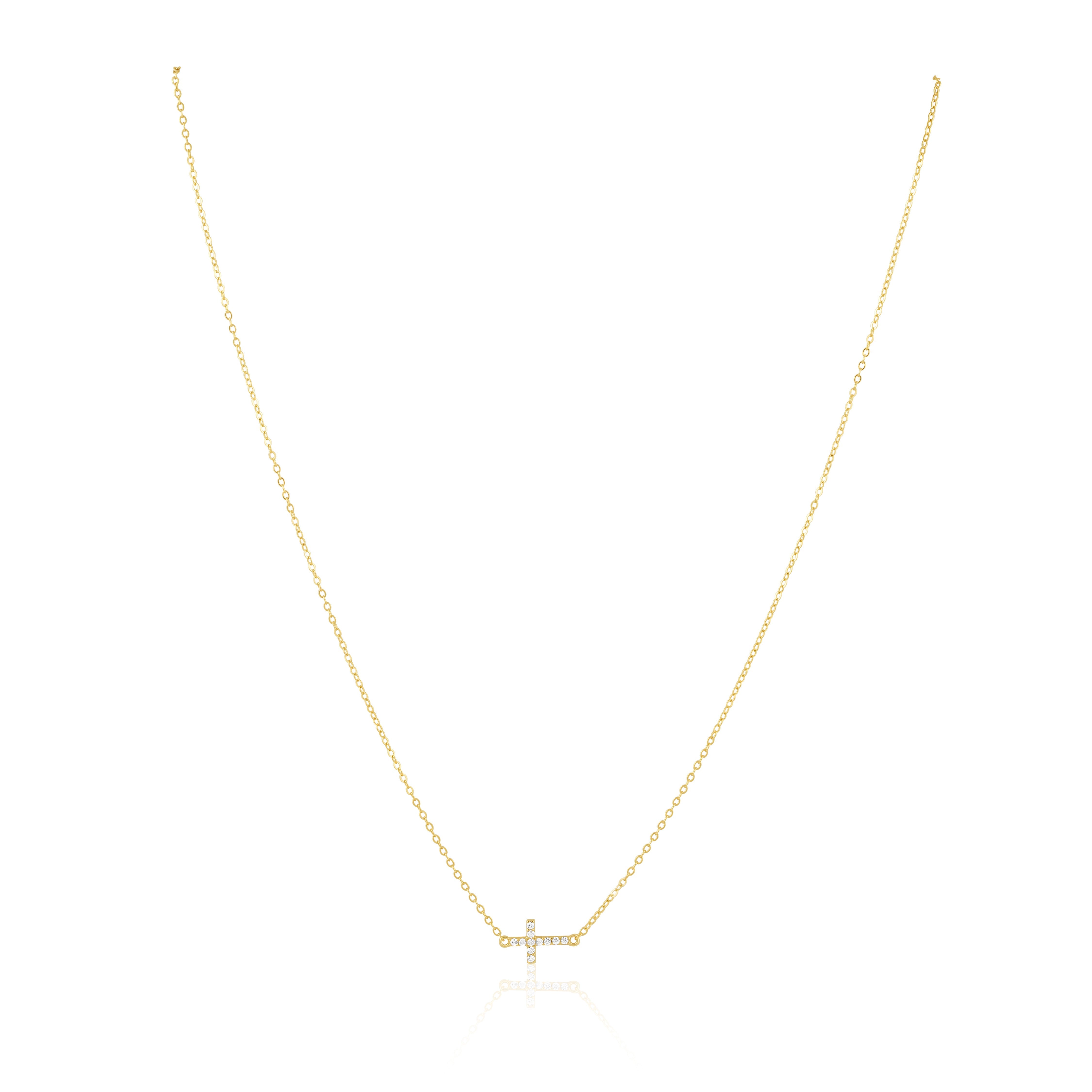 Janet Side Cross Necklace Main image