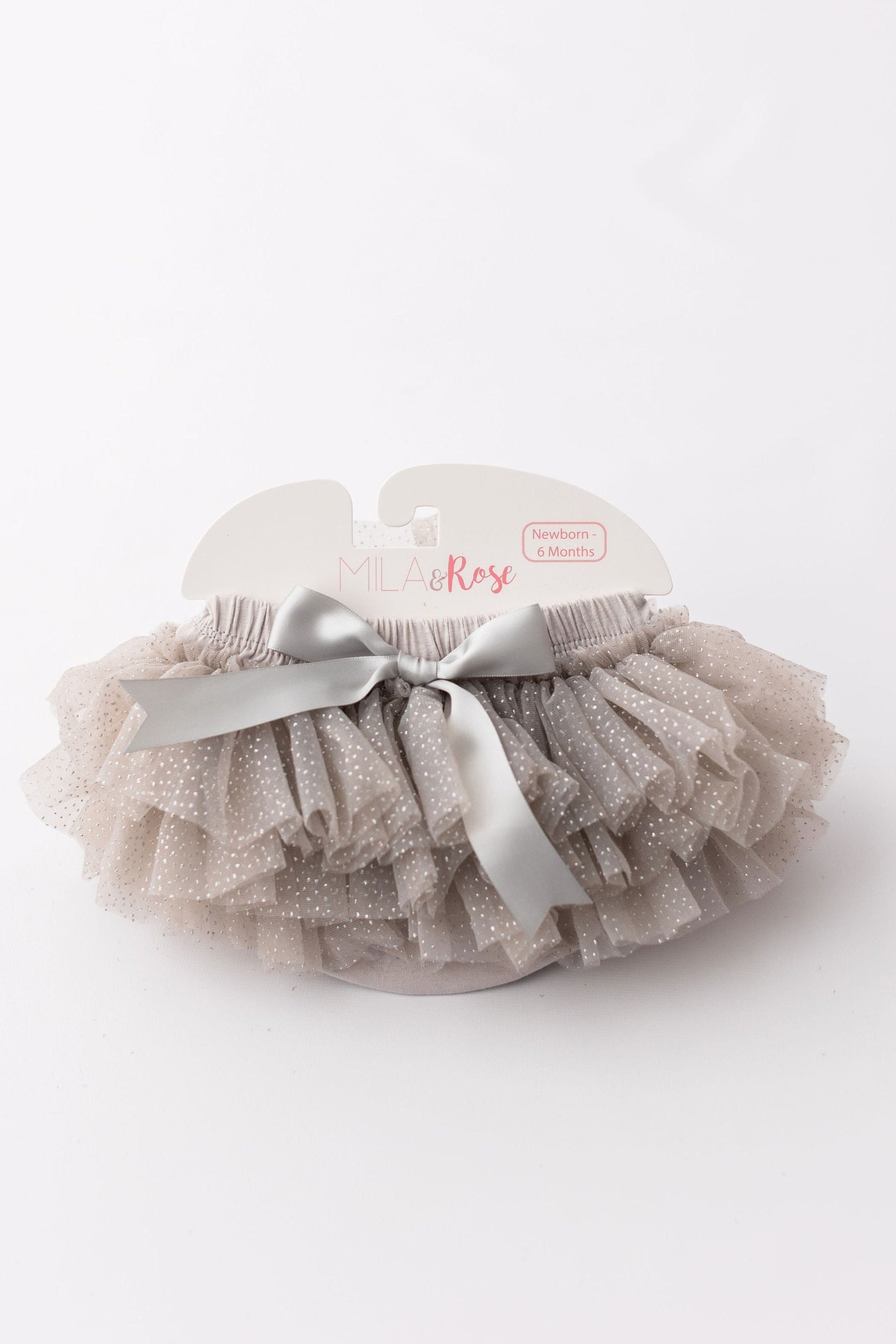 SALE Silver Glitter Ruffle Tutu Bloomer Main image