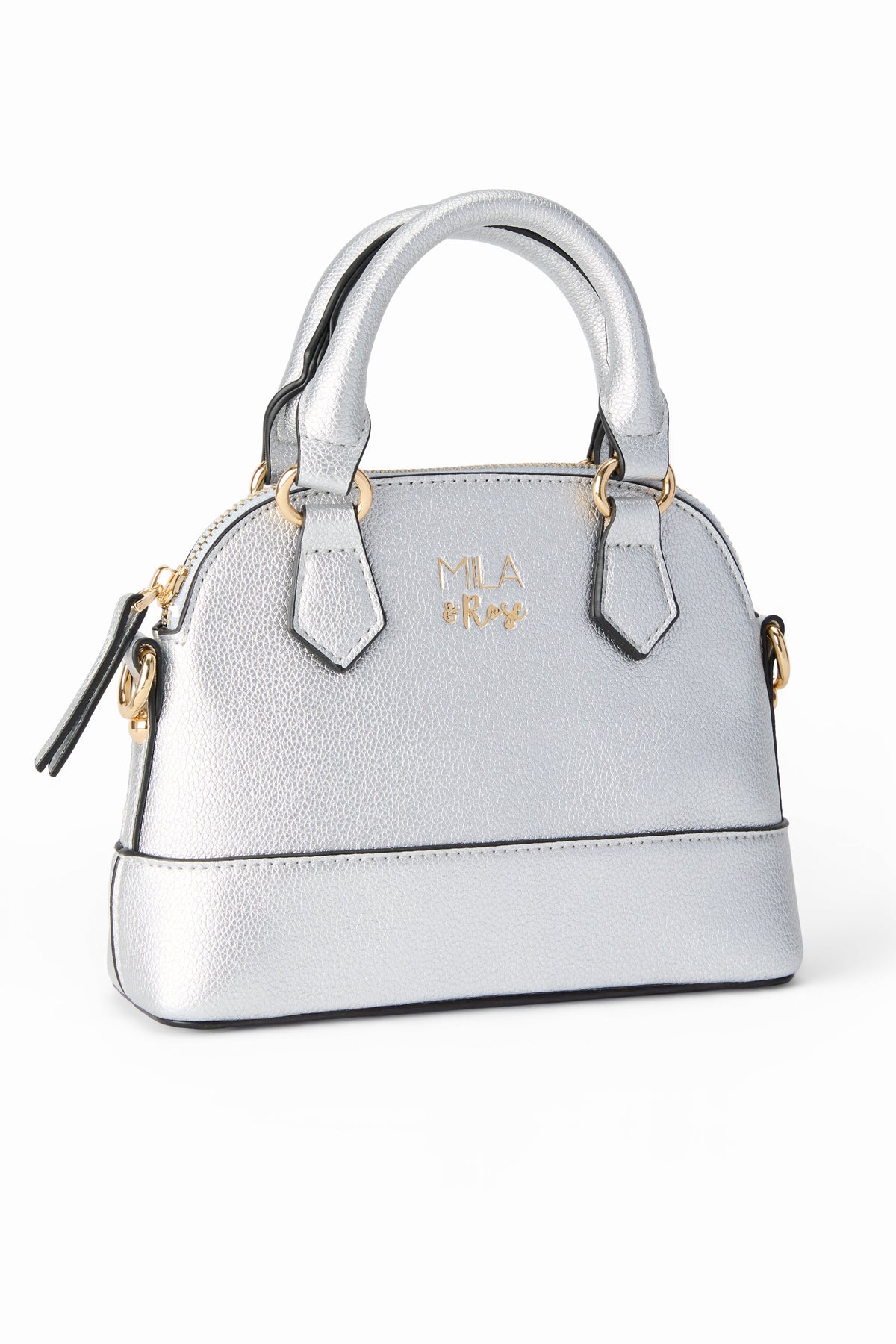 SALE Silver Metallic Girl's Crossbody Purse Main image