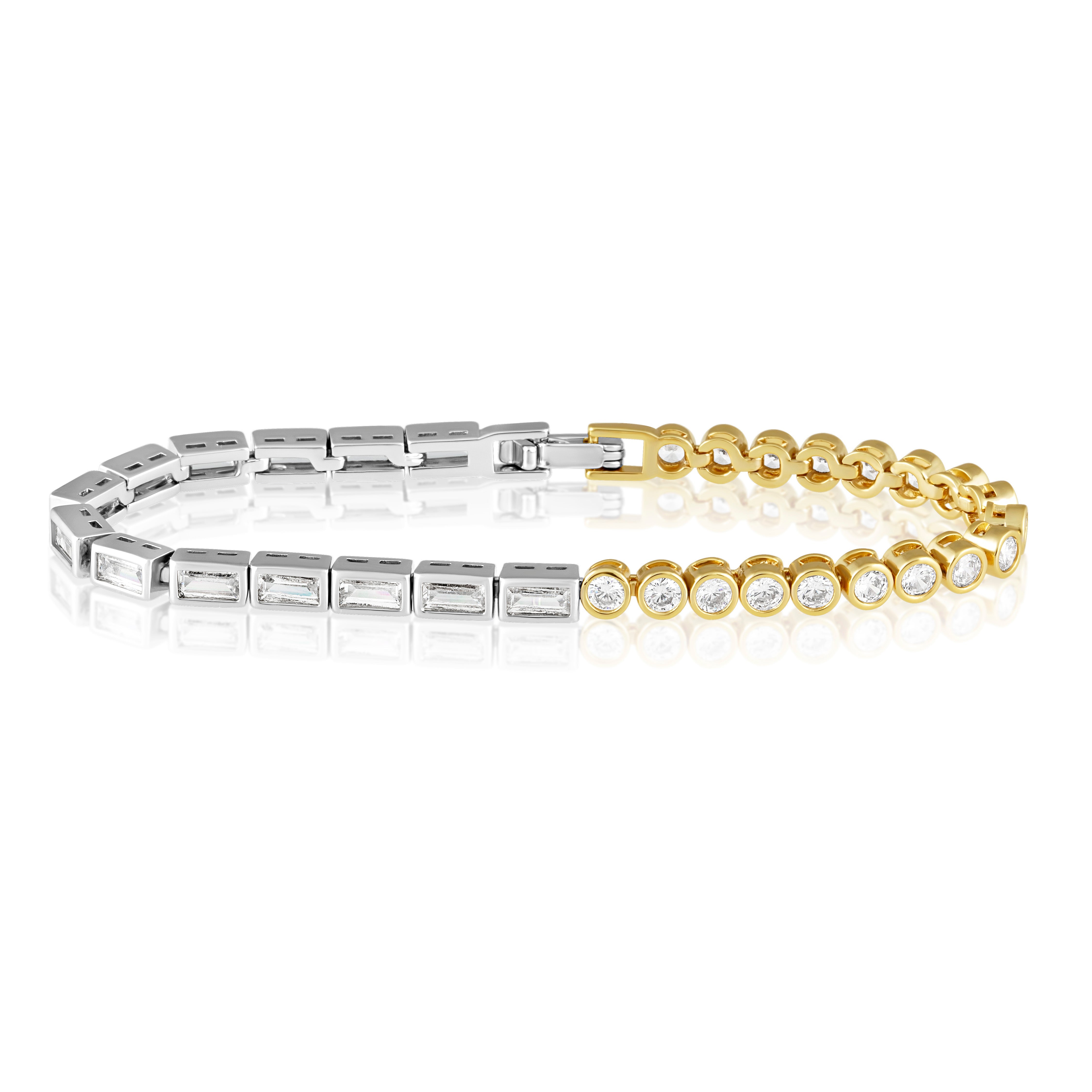 Spencer Two-Tone Bezel Tennis Bracelet Main image