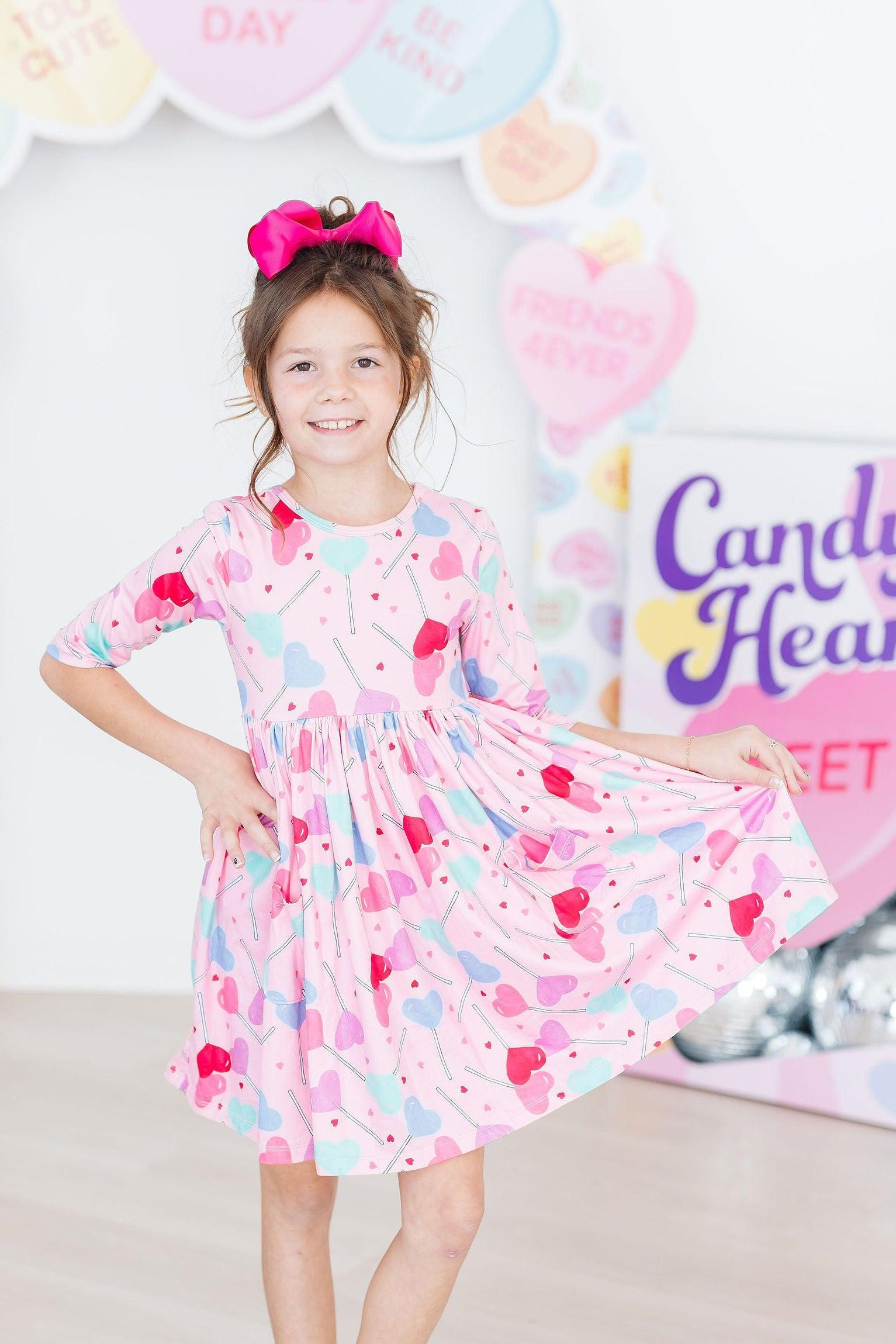 Sucker for You 3/4 Sleeve Pocket Twirl Dress Main image