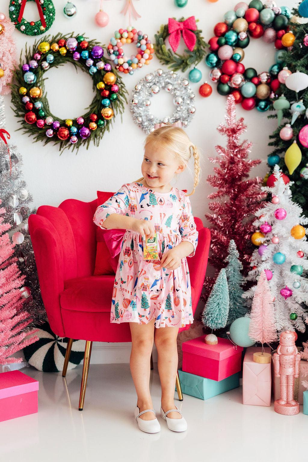 Sugarplum Fairy 3/4 Sleeve Pocket Twirl Dress Main image