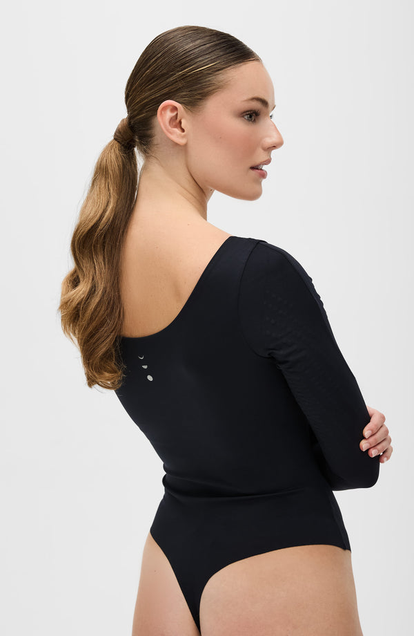 Iconic Lymphatic Long Sleeve Bodysuit - Thong