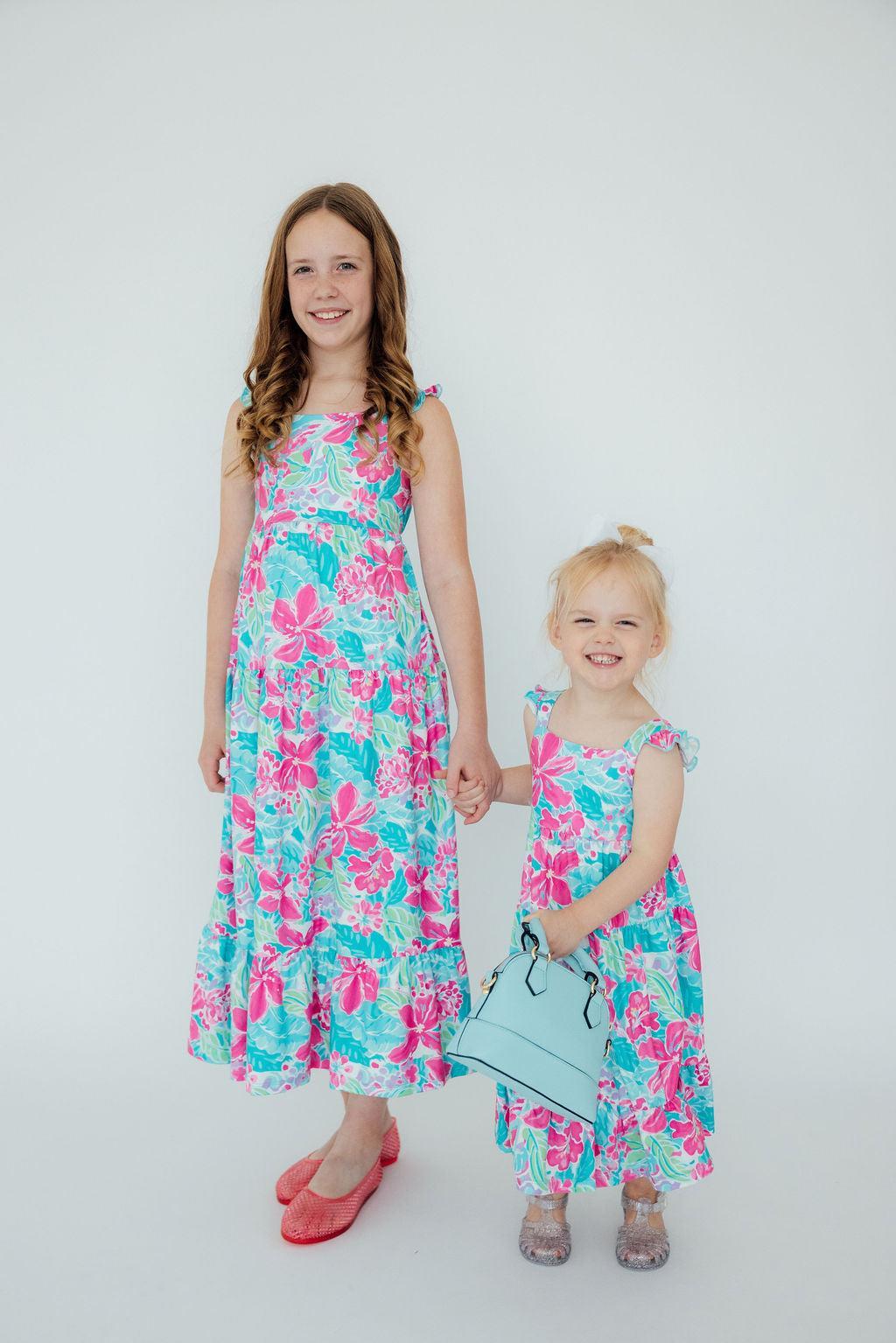Tropical Punch Ruffle Maxi Dress Main image