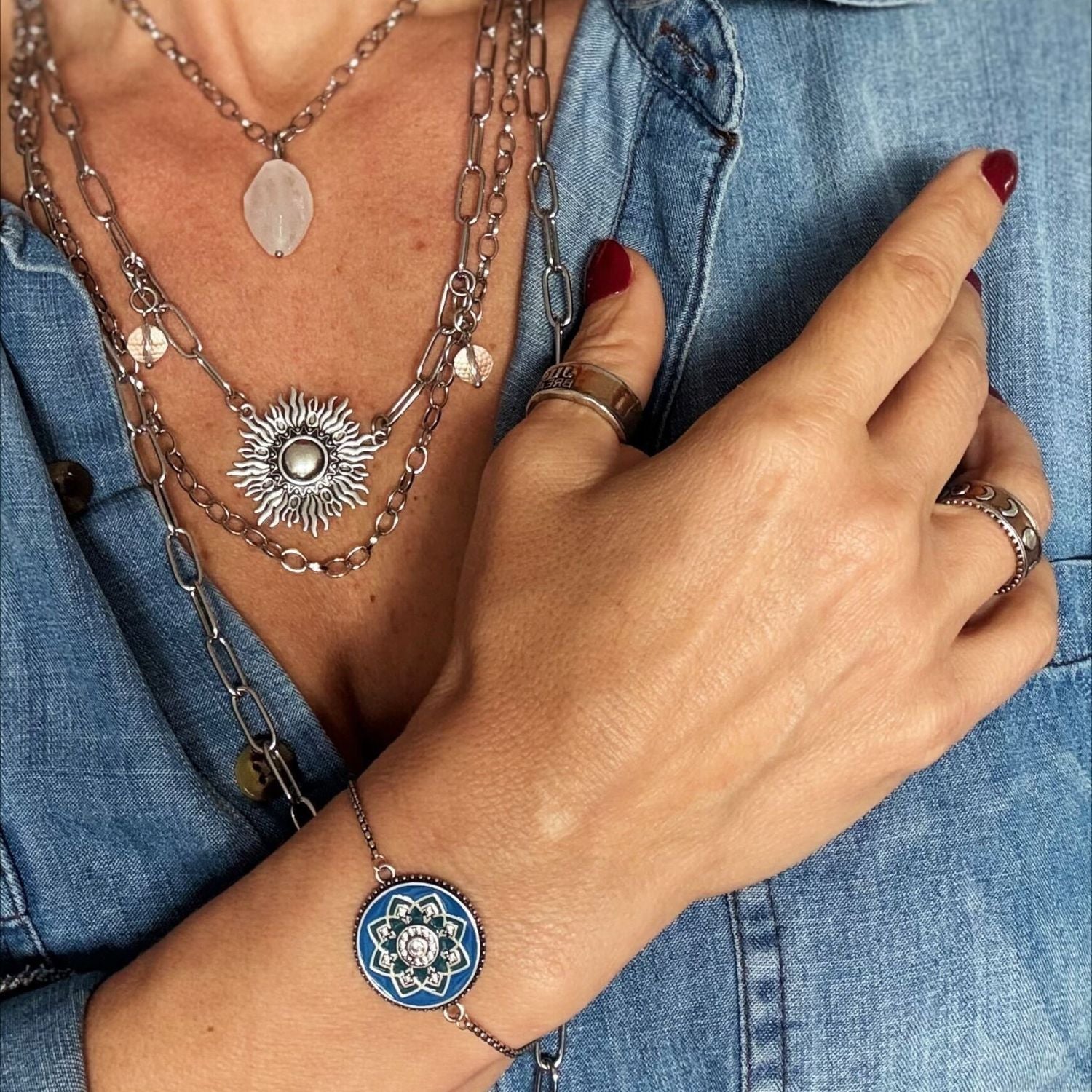 Perfectly Imperfect Starburst Long Chain Necklace Secondary image