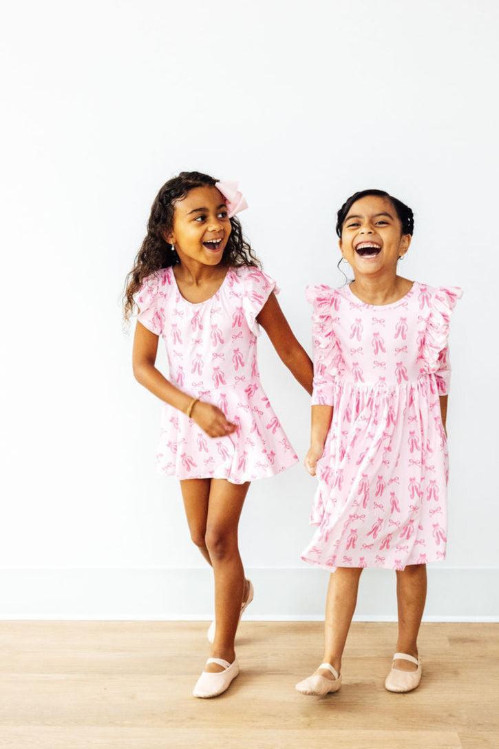 Twirling en Pointe 3/4 Sleeve Ruffle Twirl Dress Secondary image