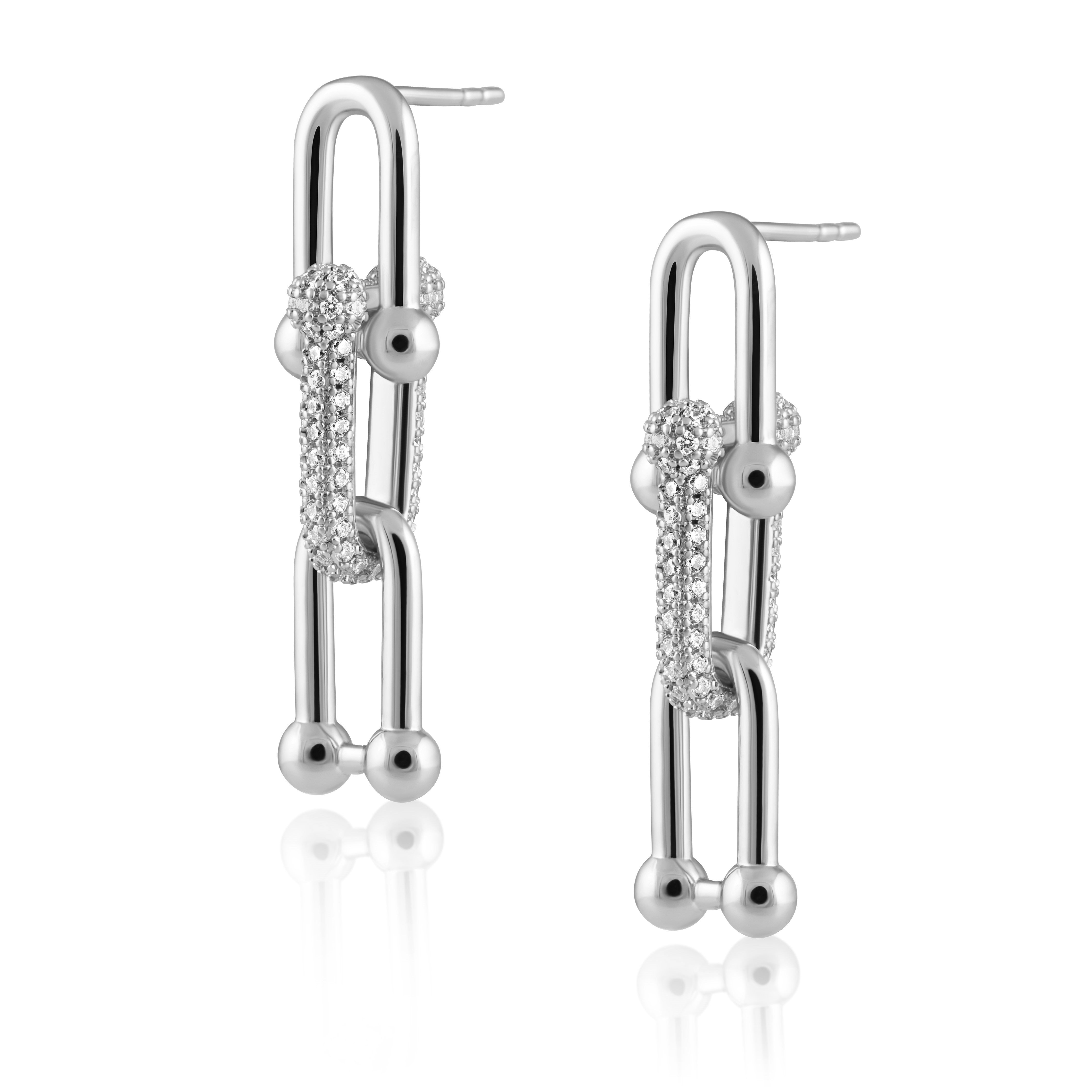 U Link Pave Drop Earring Secondary image
