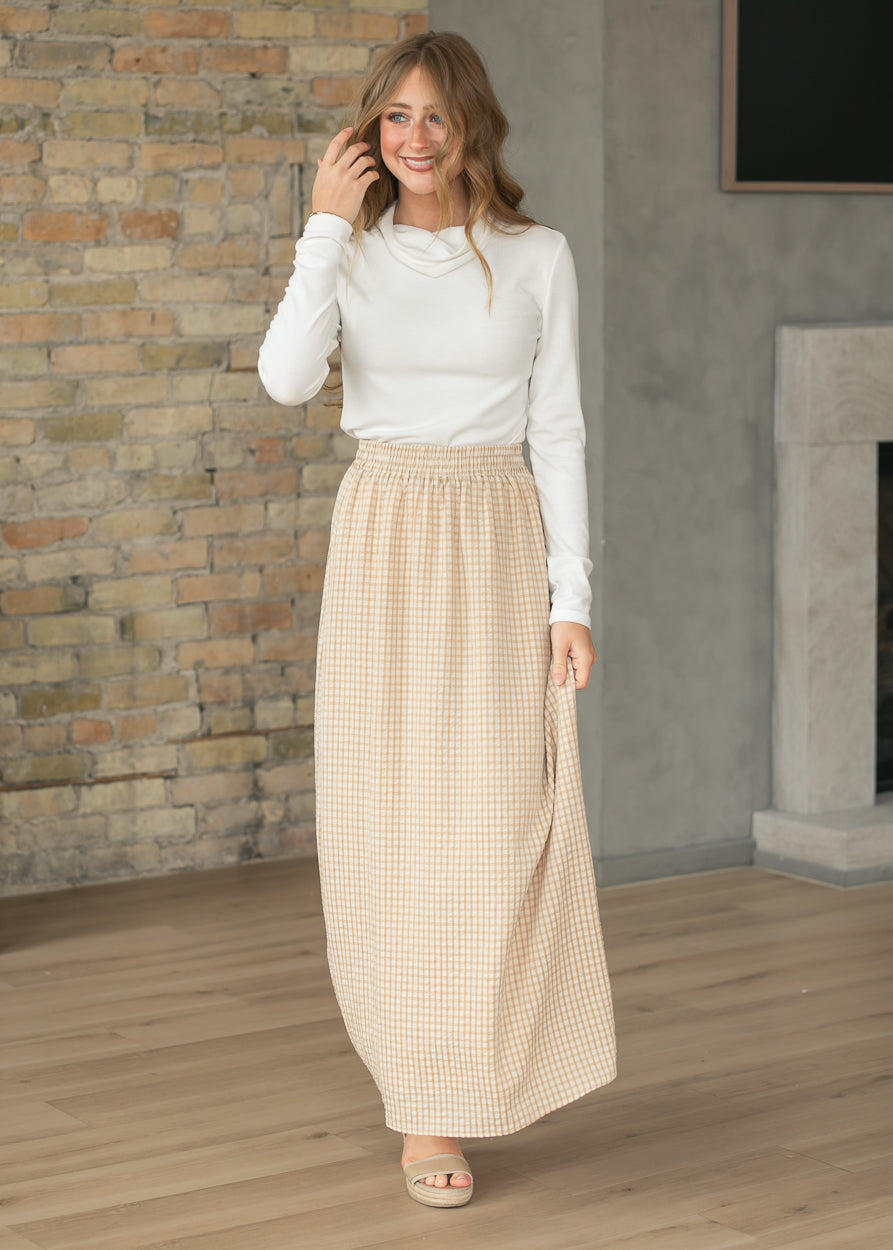 Rayne Modern Gingham Maxi Skirt Main image