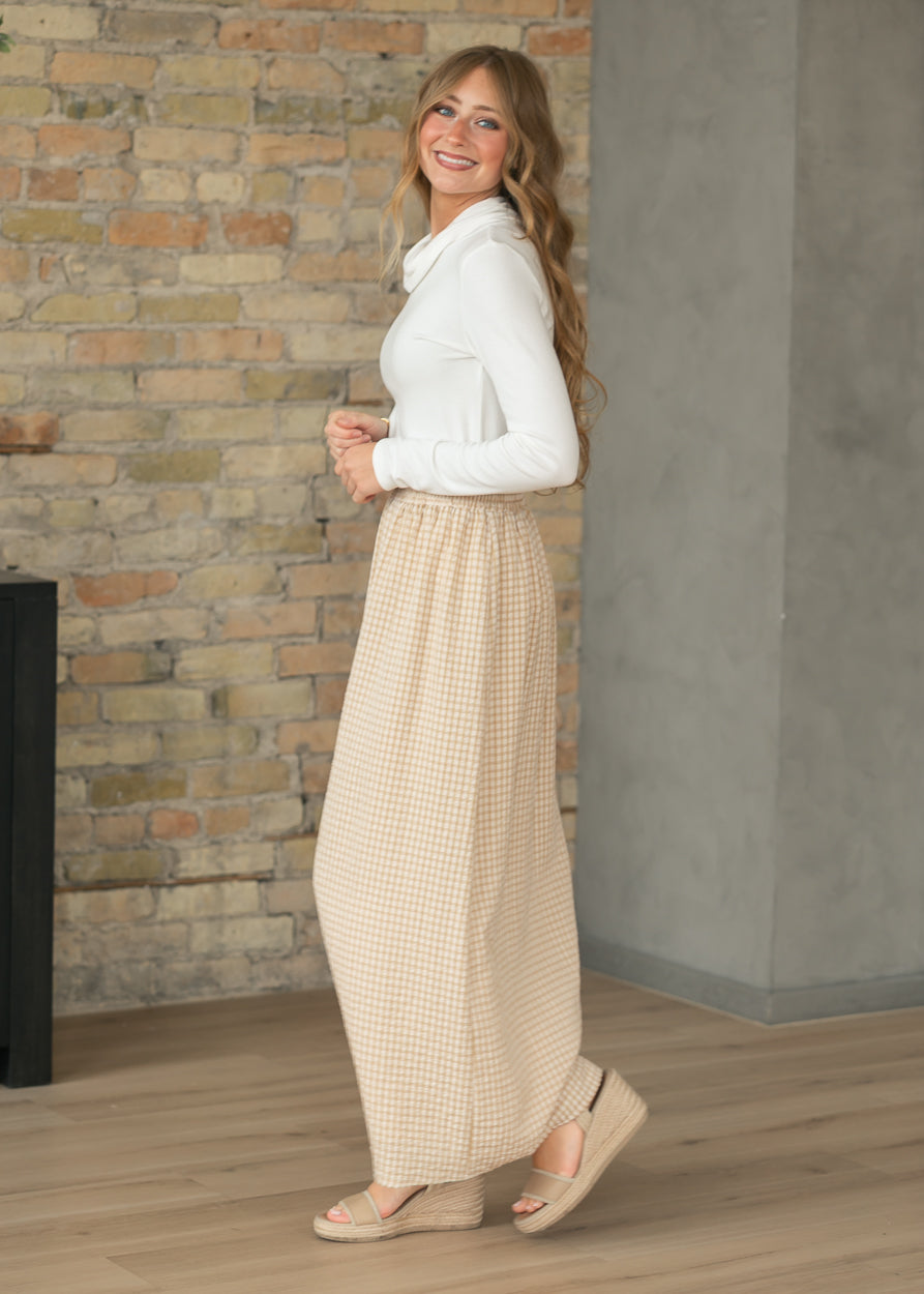 Rayne Modern Gingham Maxi Skirt Secondary image