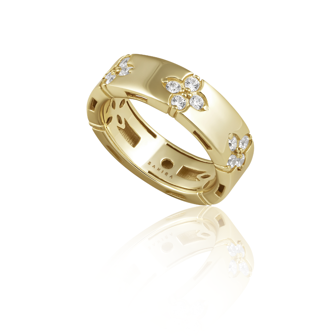 Fallon Clover Band Ring Main image