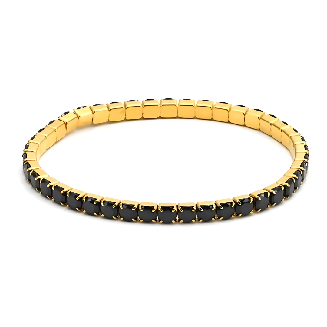 Eileen CZ Stretch Bracelet Black Main image