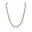 Bezel Tennis Necklace Emerald
