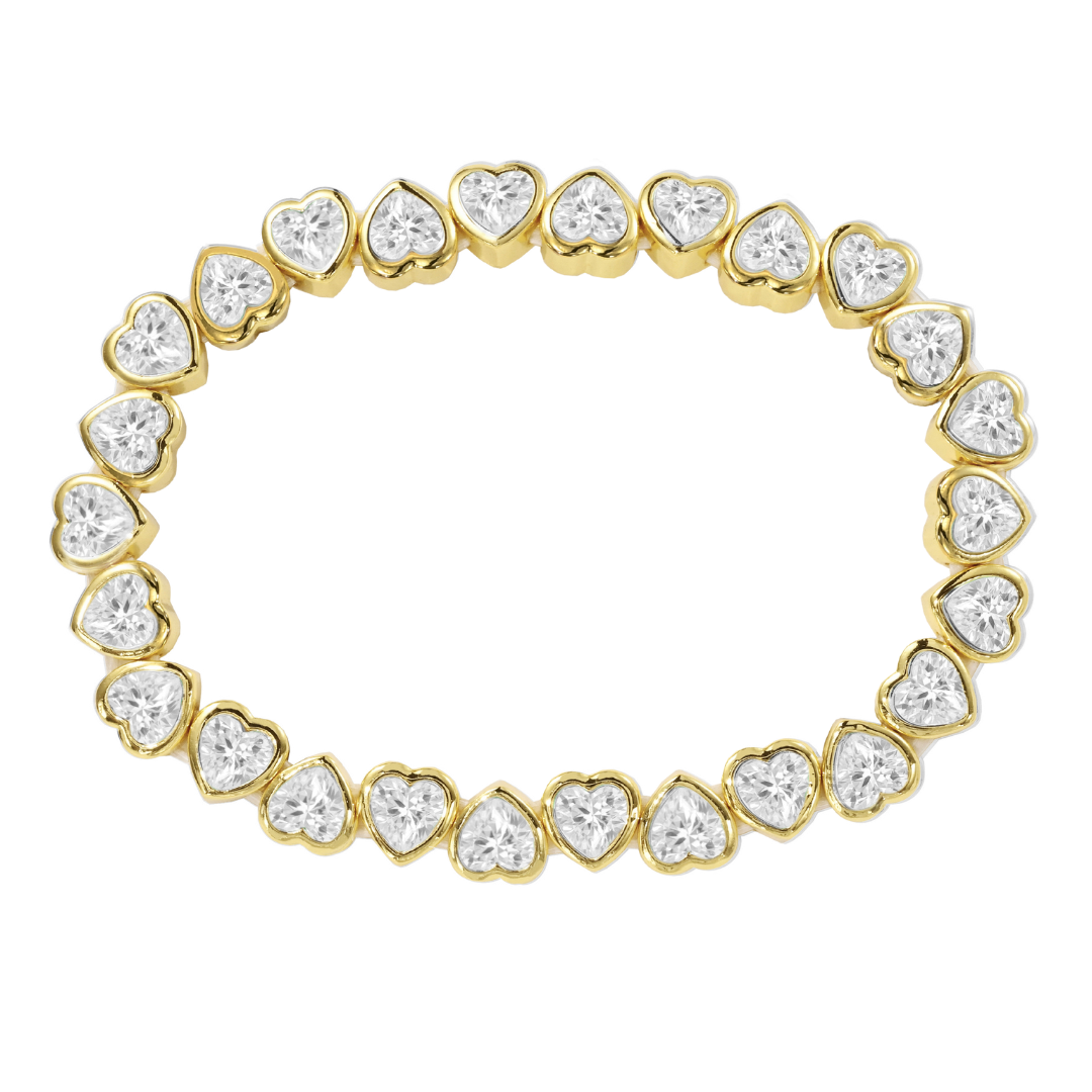 Stretchy Bezel Heart Bracelet Main image