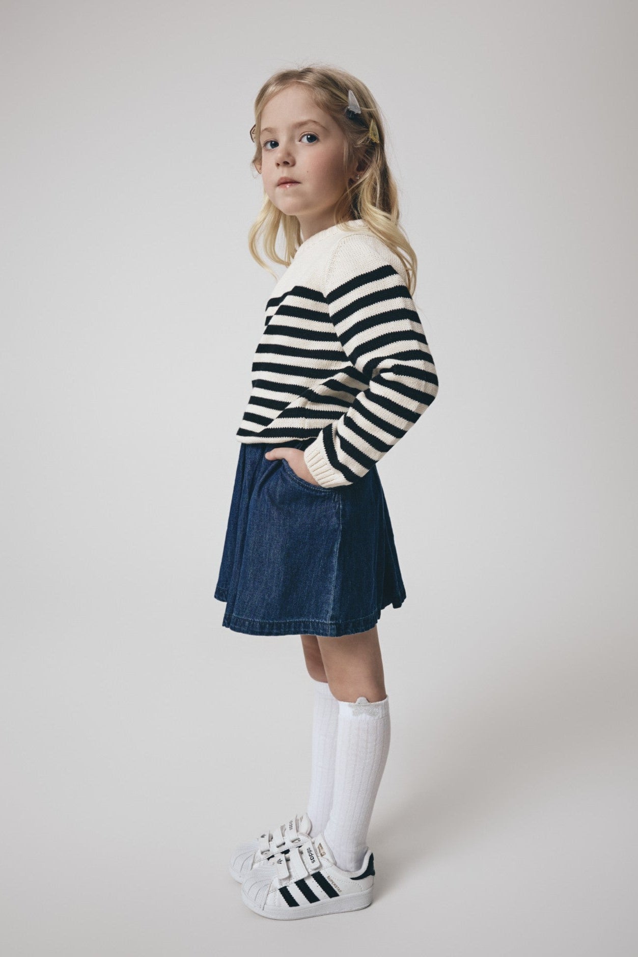 Conte-Kids Cotton Knee-Highs Tip-Top 047 - Shimmering Picot Main image