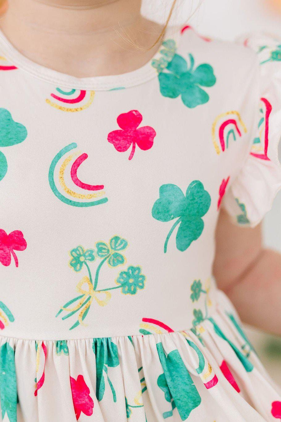 SALE Top of the Mornin' Flutter Sleeve Twirl Dress Secondary image