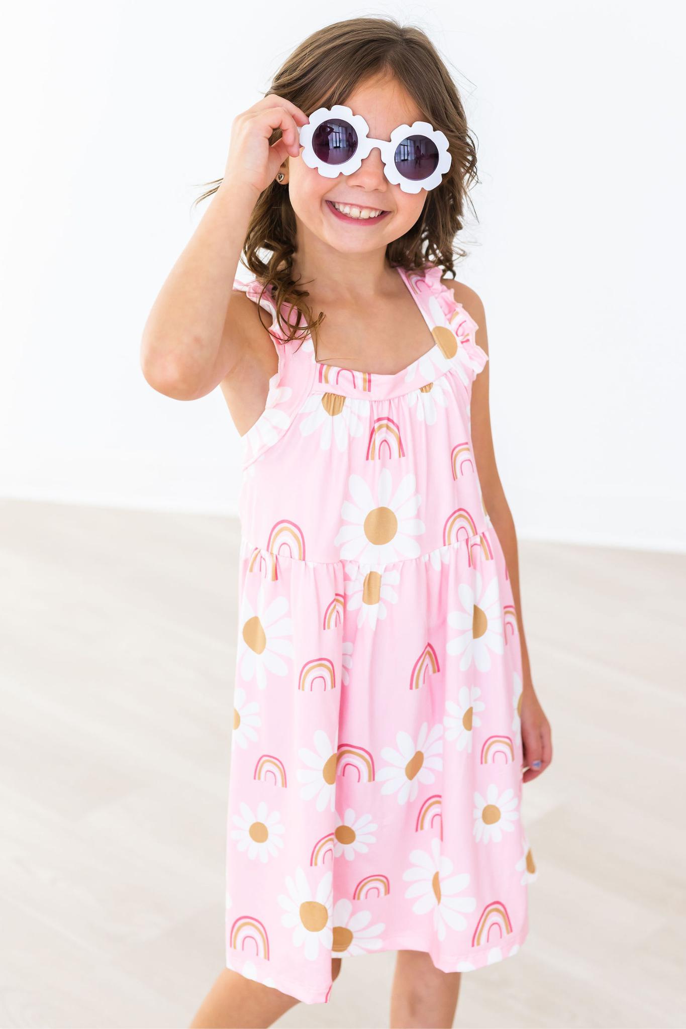 You are My Sunshine Ruffle Cross Back Dress Secondary image