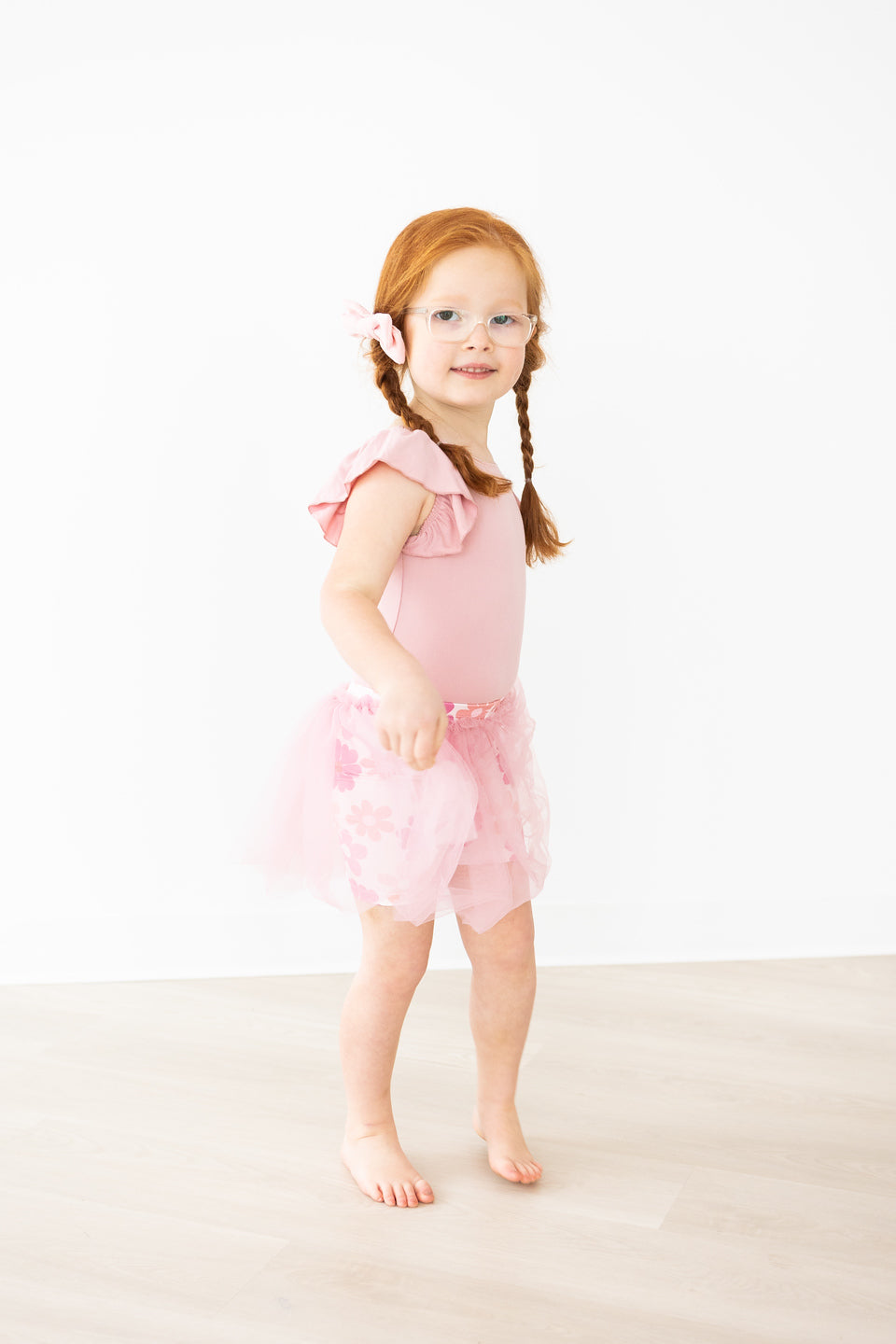 Vintage Pink S/S Flutter Sleeve Leotard Secondary image