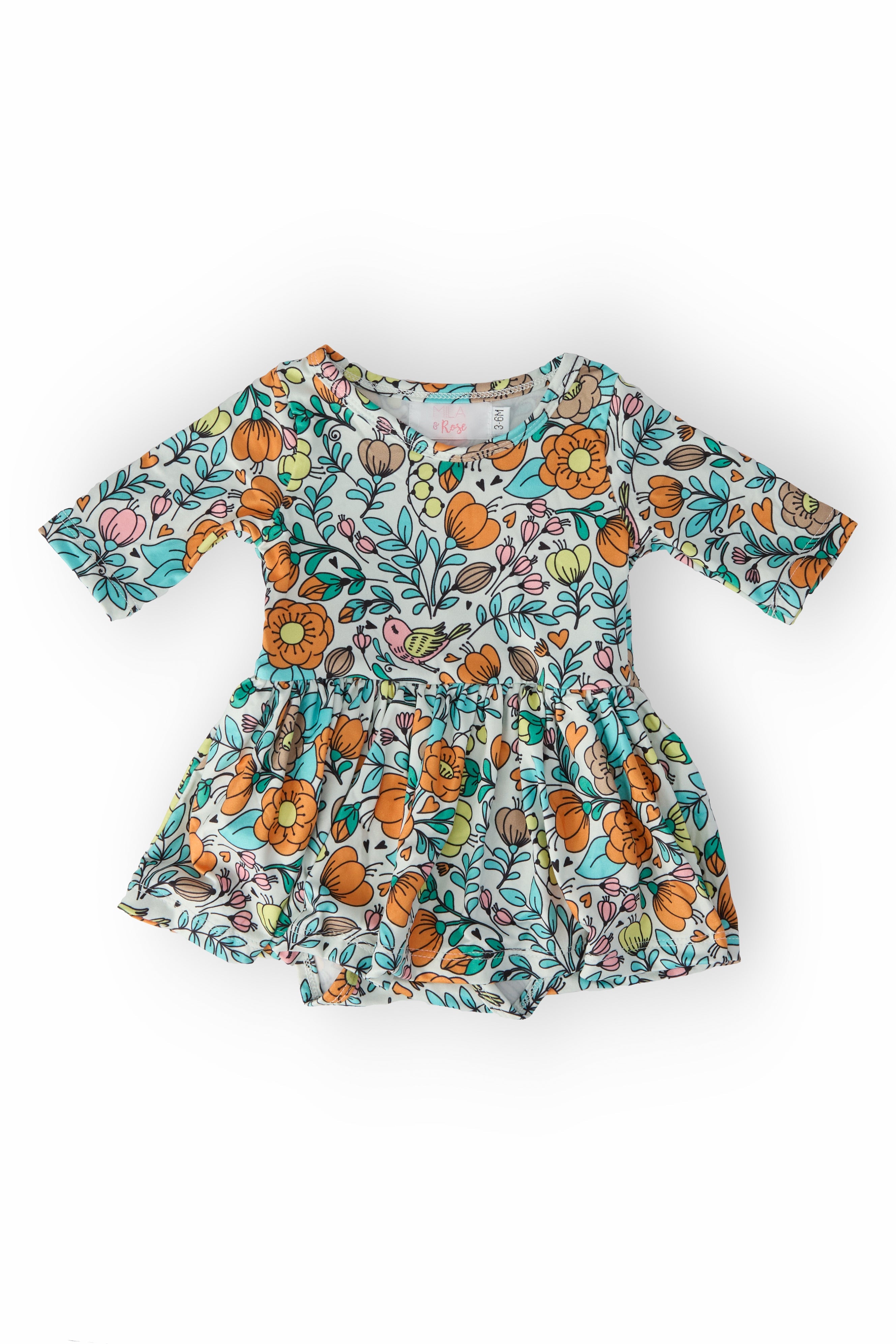 Vintage Vibes 3/4 Sleeve Twirl Bodysuit Main image