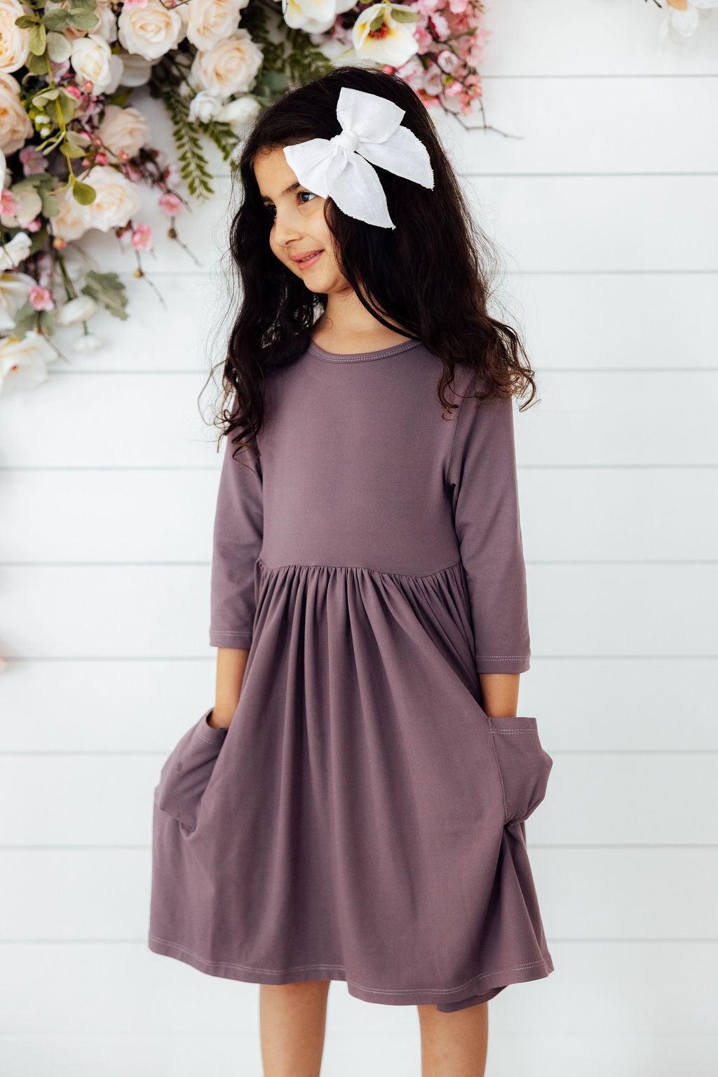 Vintage Violet 3/4 Sleeve Pocket Twirl Dress Main image