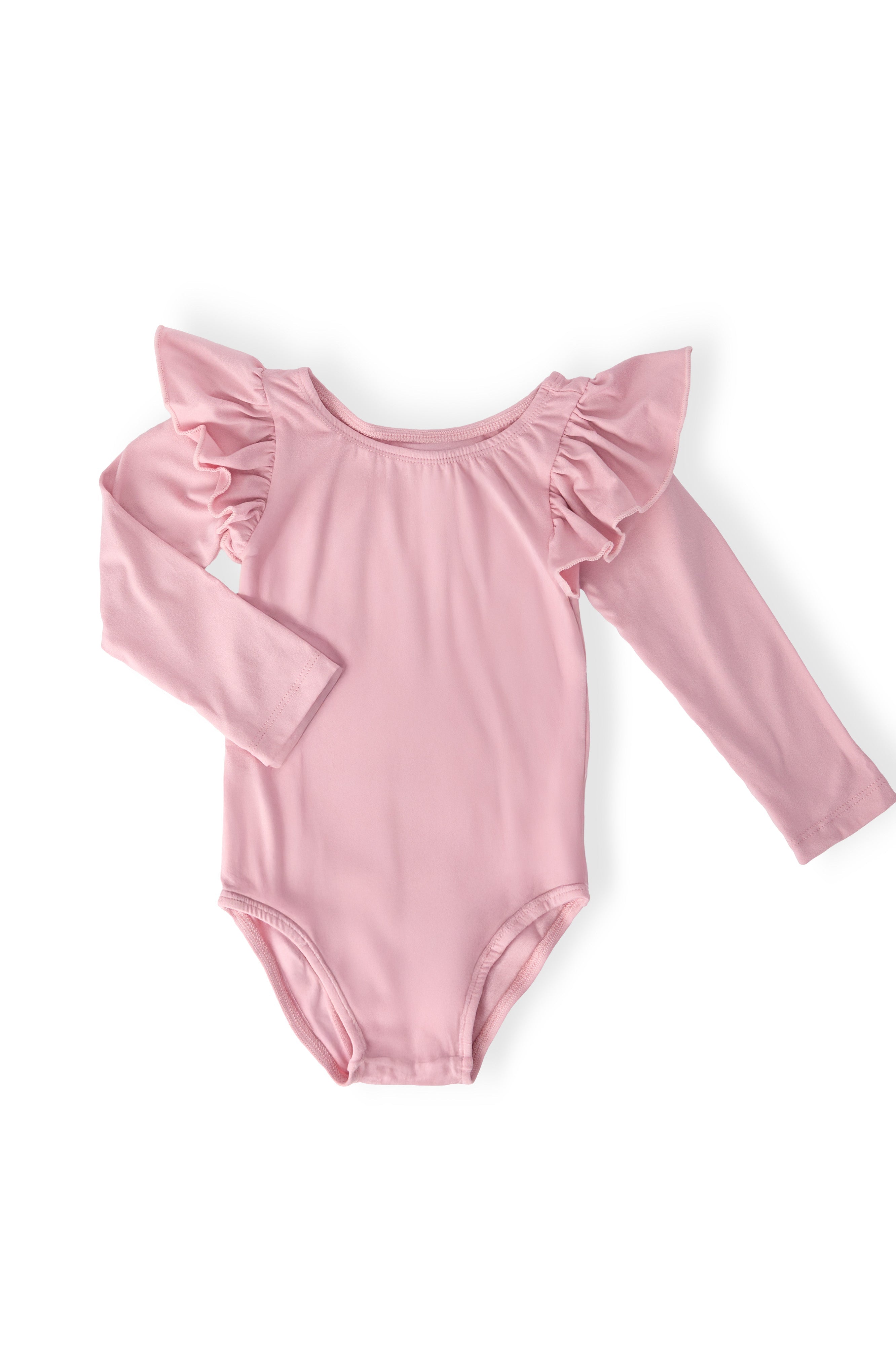 Vintage Pink L/S Flutter Sleeve Leotard Main image