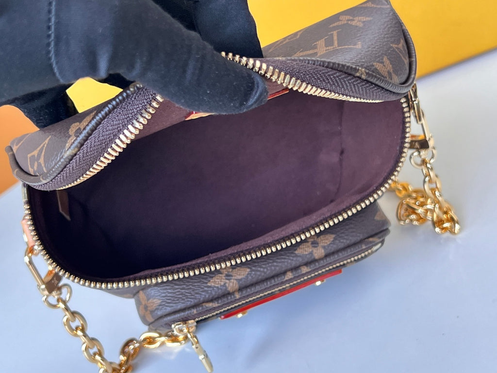 Louis Vuitton Monogram Crossbody Belt Bag with Chain Strap