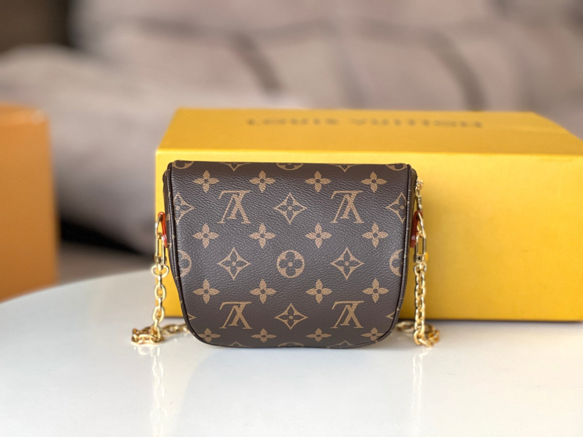 Louis Vuitton Monogram Crossbody Belt Bag with Chain Strap