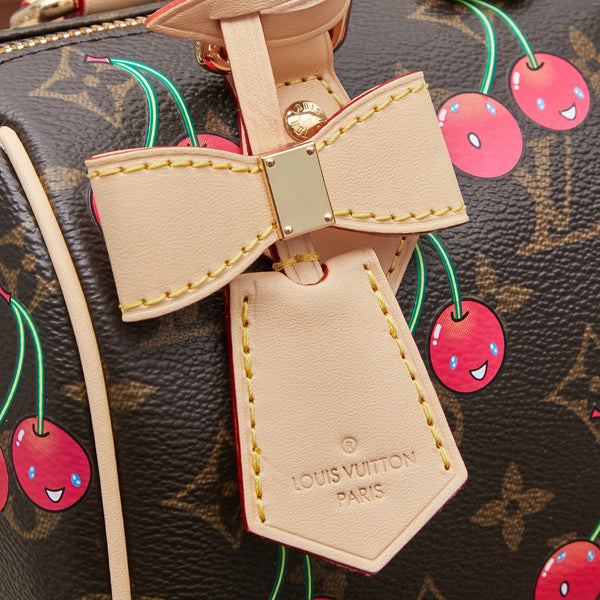 Cherry Mini Dome Handbag with Adjustable Shoulder Strap