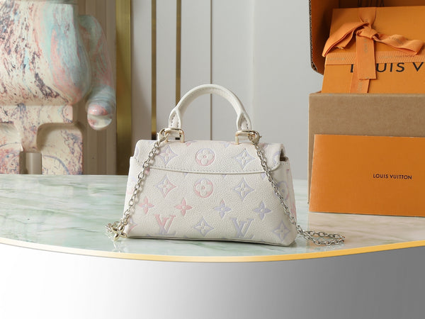 Louis Vuitton White Multicolor Monogram Handbag with Chain Strap