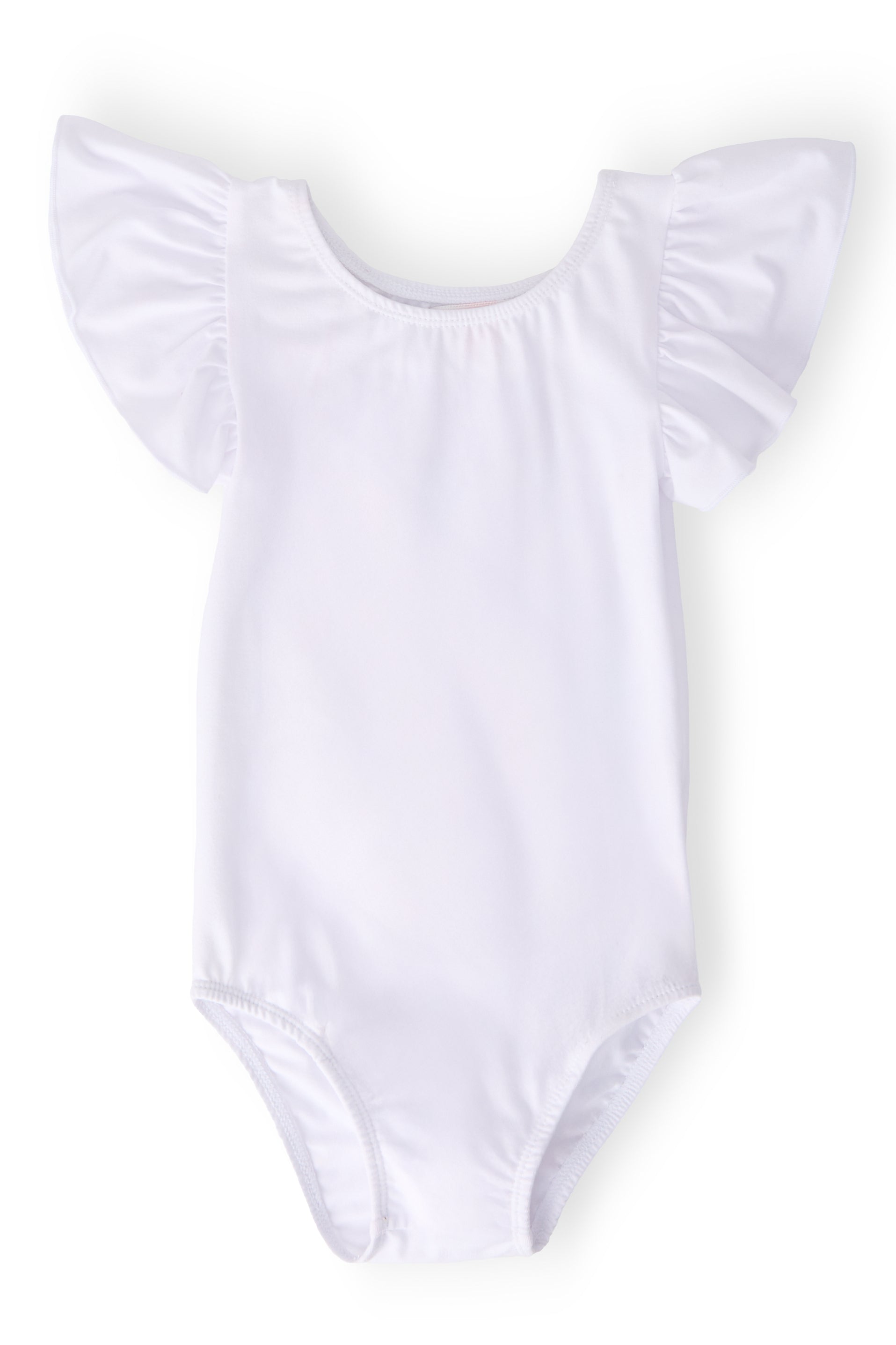 White S/S Flutter Sleeve Leotard Main image
