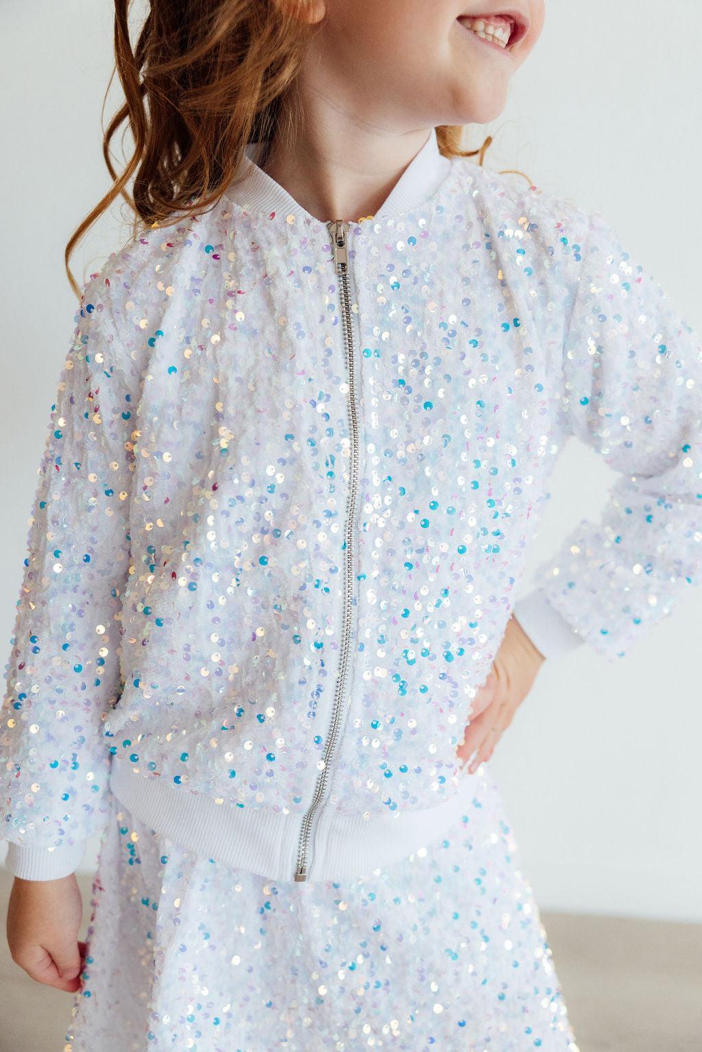 White Velvet Sequin Jacket Main image