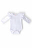 White L/S Flutter Bodysuit