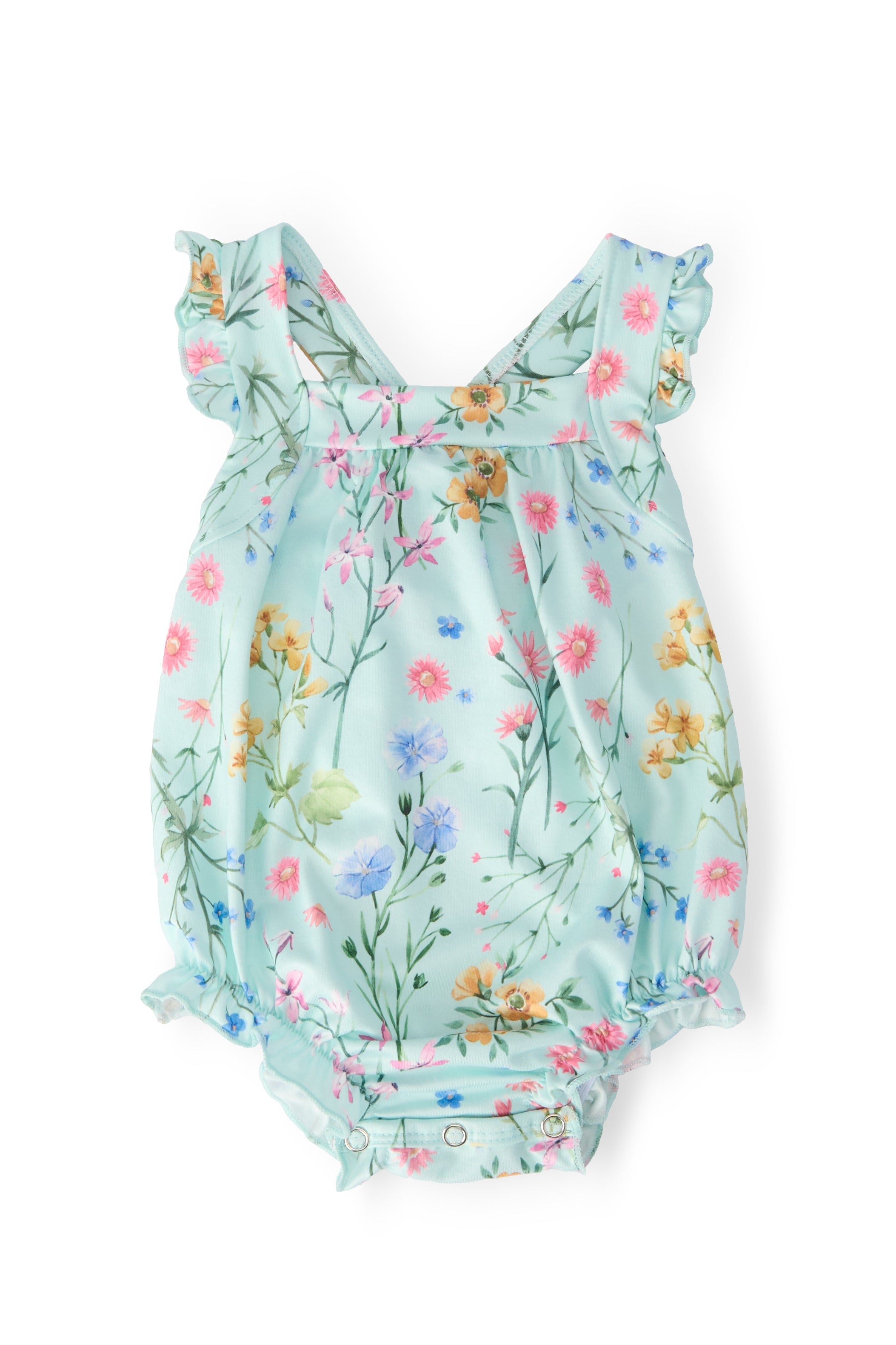 Wild Woods Ruffle Cross Back Romper Main image