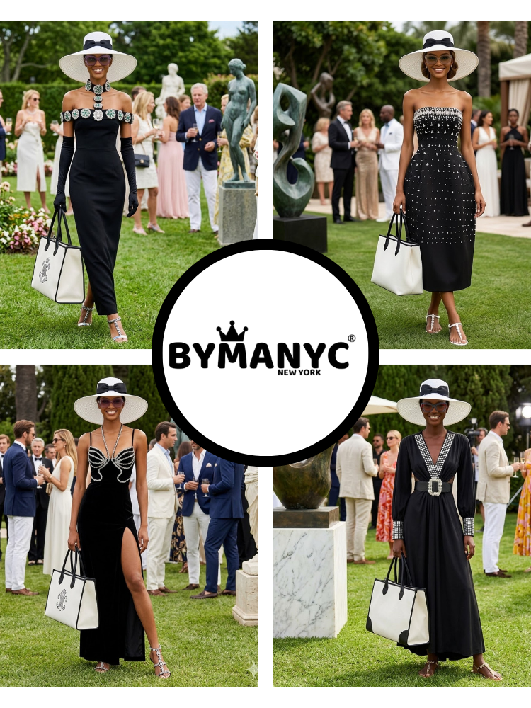 Women's Dress Elegant Black PARK AVENUE THE HAMPTONS BYMANYC ® New York