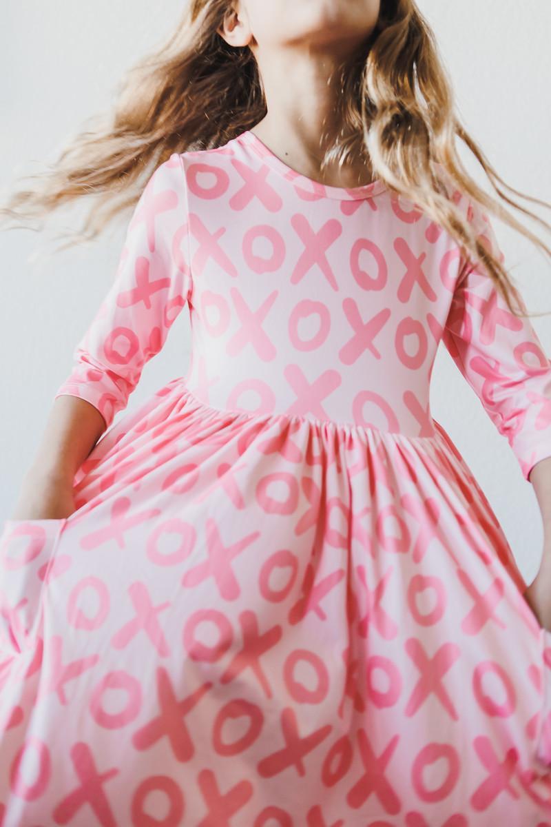 XOXO 3/4 Sleeve Pocket Twirl Dress Secondary image