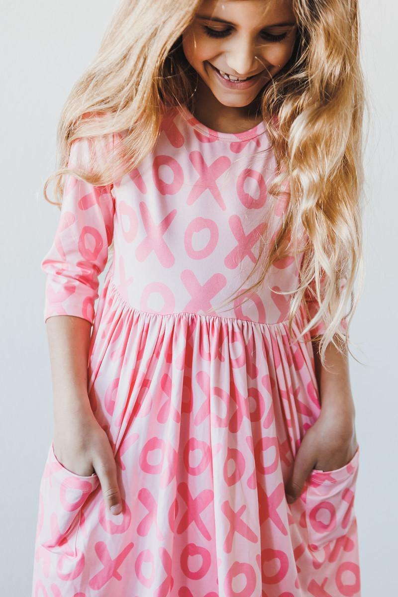 XOXO 3/4 Sleeve Pocket Twirl Dress Main image