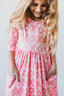 XOXO 3/4 Sleeve Pocket Twirl Dress