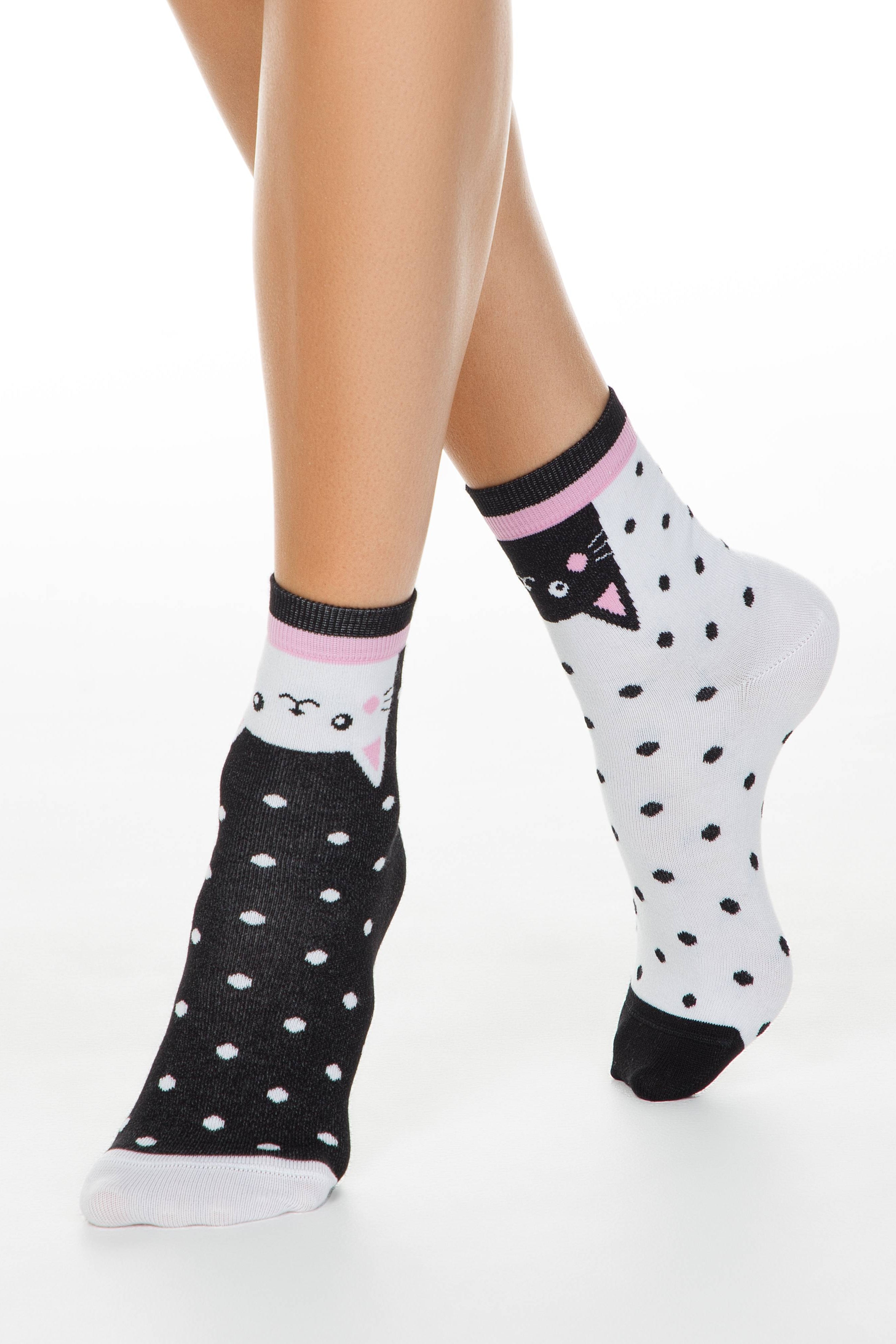 Socks Cotton Conte Happy 174 - Cats Main image