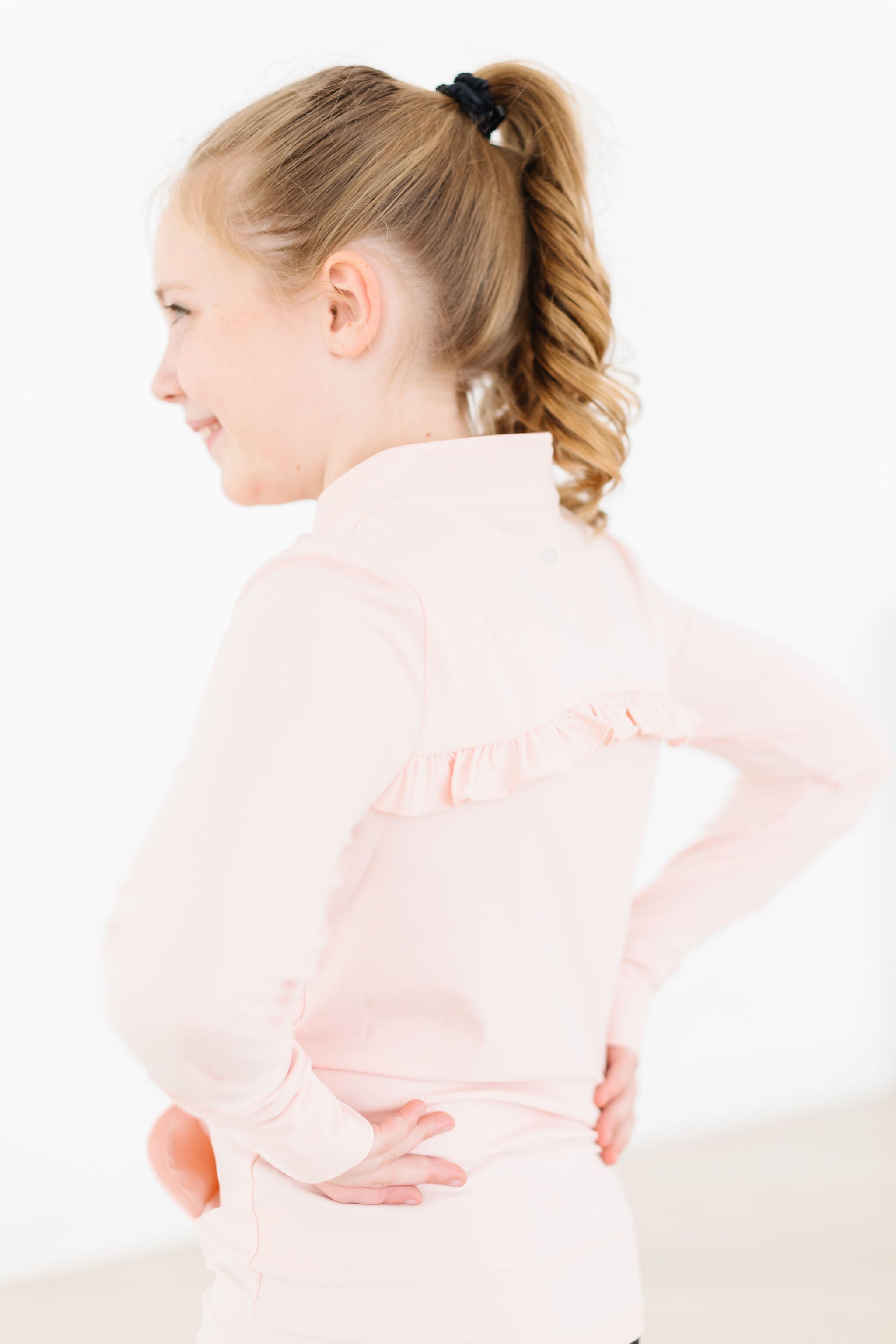 SALE Zen Pink Full-Zip Ruffle Active Jacket Secondary image