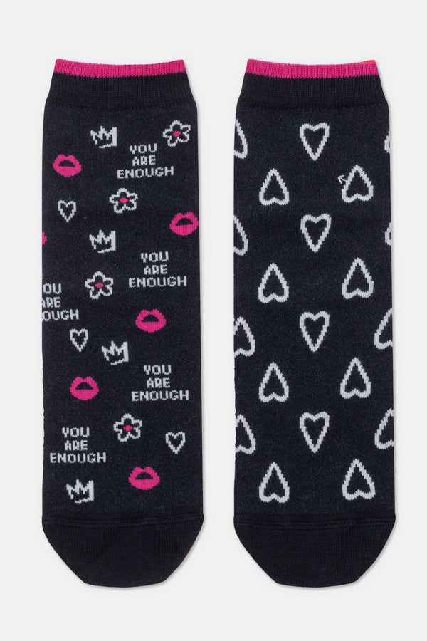 Socks Cotton Conte Happy 373 - You Are Enough