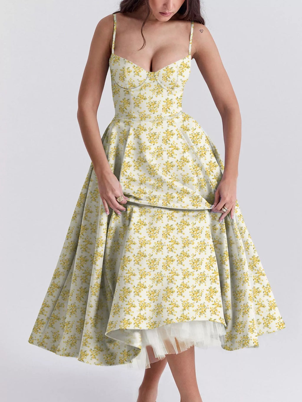Sweetheart Neck A-Line Midi Dress - product image 21