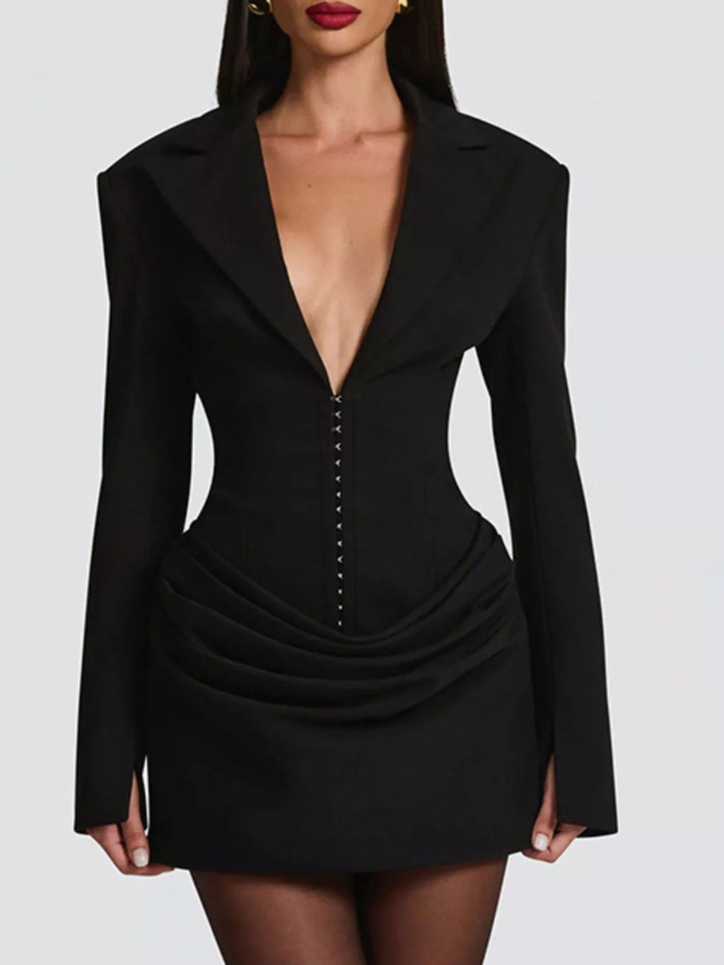 Blazer-Style Long Sleeve Mini Dress - product image 8